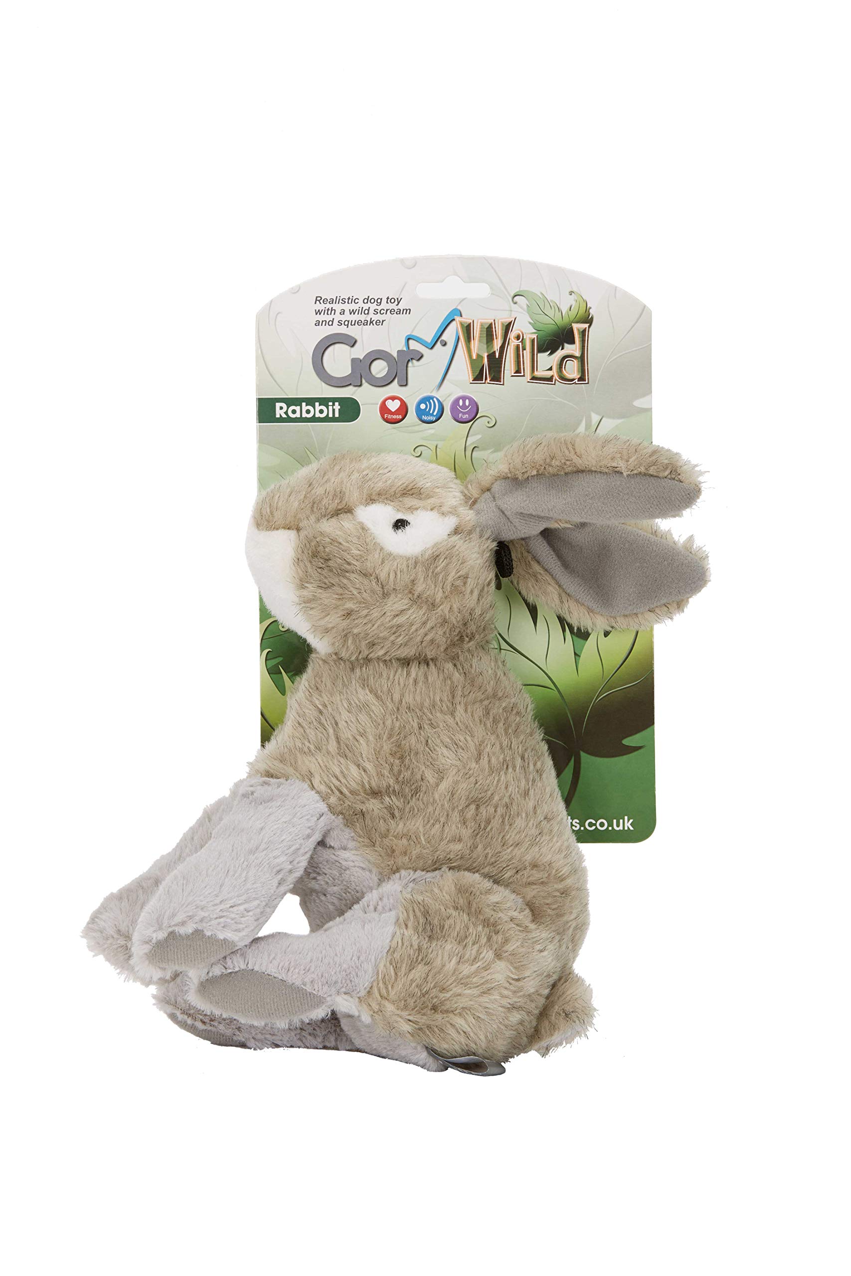 Premium Soft Plush Dog Toy - Wild Rabbit Design for Chewing & Cuddling | Durable & Safe Pet Chew Toy for Small & Medium Dogs | Perfect for Indoor Play, Training Rewards & Anxiety Relief