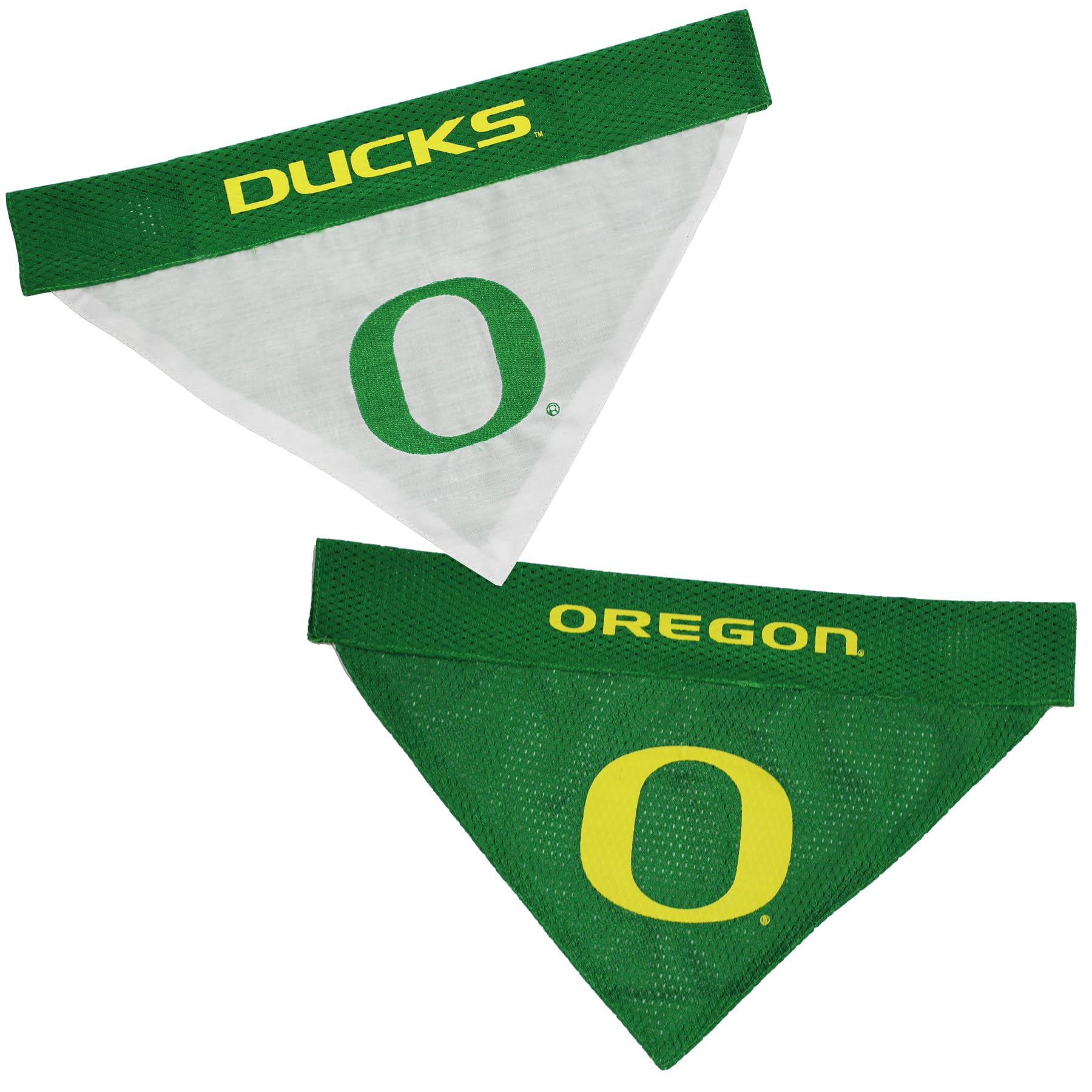 Pets First Collegiate Pet Bandana - Reversible Dog Bandana for Small & Medium Dogs - Oregon Ducks Team Design - Perfect for Game Day & Outdoor Adventures
