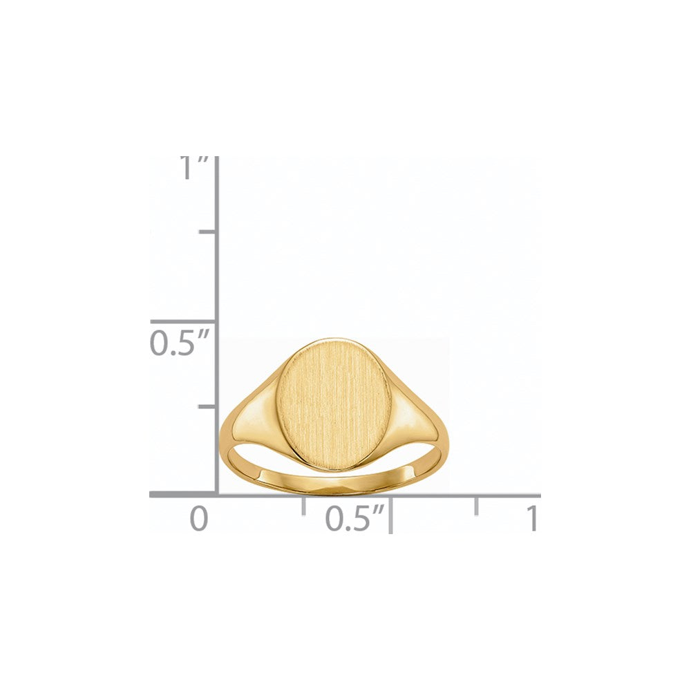 Gold Signet Ring RS101 - Elegant Closed Back Design for Men & Women - Perfect for Weddings, Engagements, and Formal Occasions