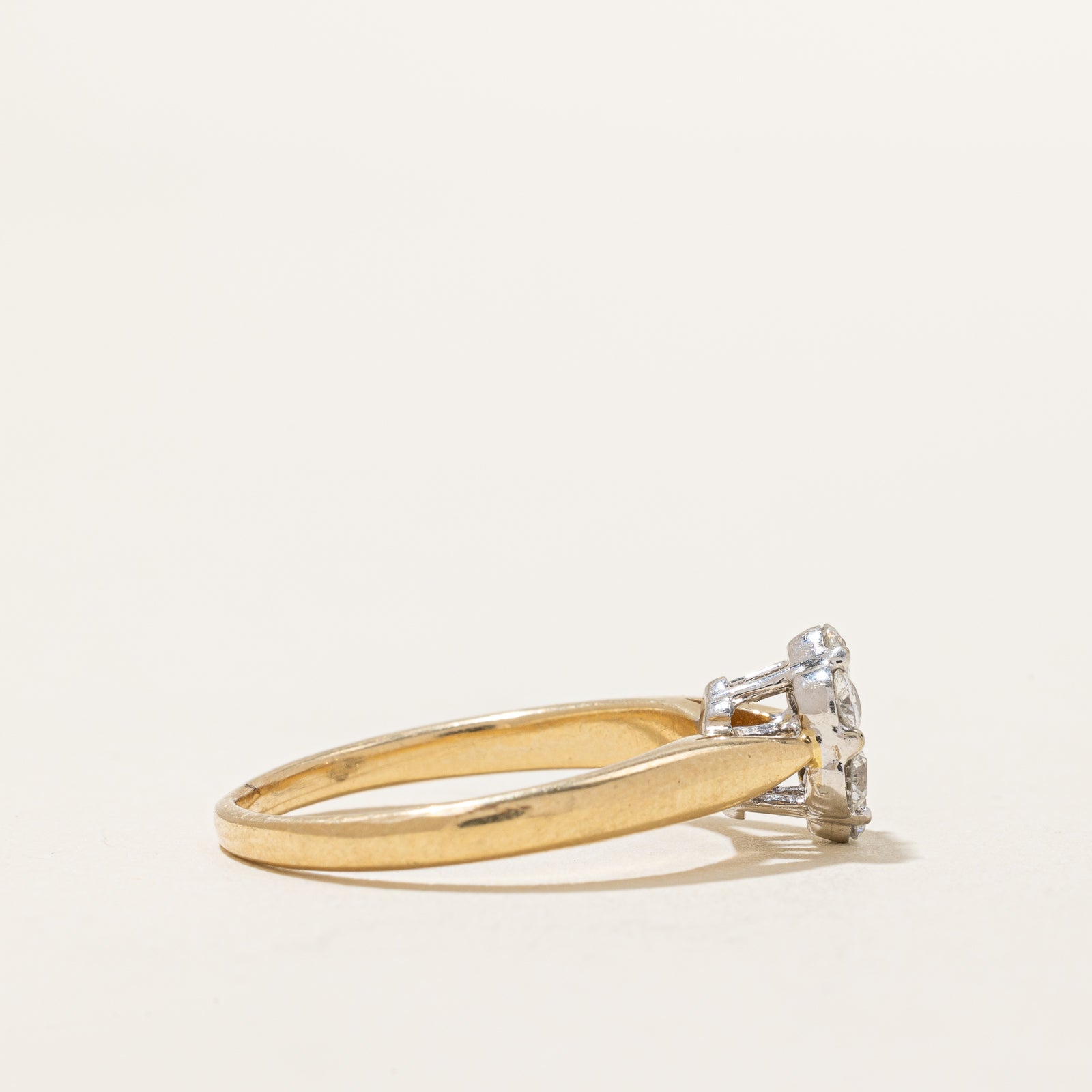 0.42ctw Diamond Flower Ring - Size 6.75 | Elegant Floral Engagement Ring for Women | Perfect for Weddings, Anniversaries & Special Occasions