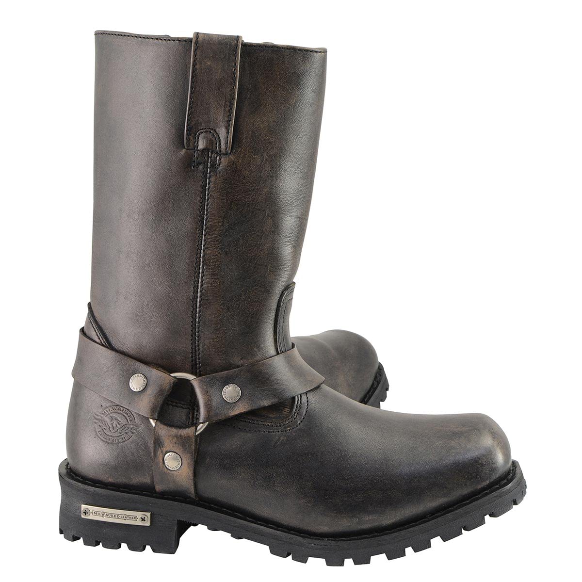 Milwaukee Leather Men's Premium Classic Motorcycle Boots - 11.5W - Durable & Comfortable Riding Boots for Harley, Cruiser & Adventure Bikes