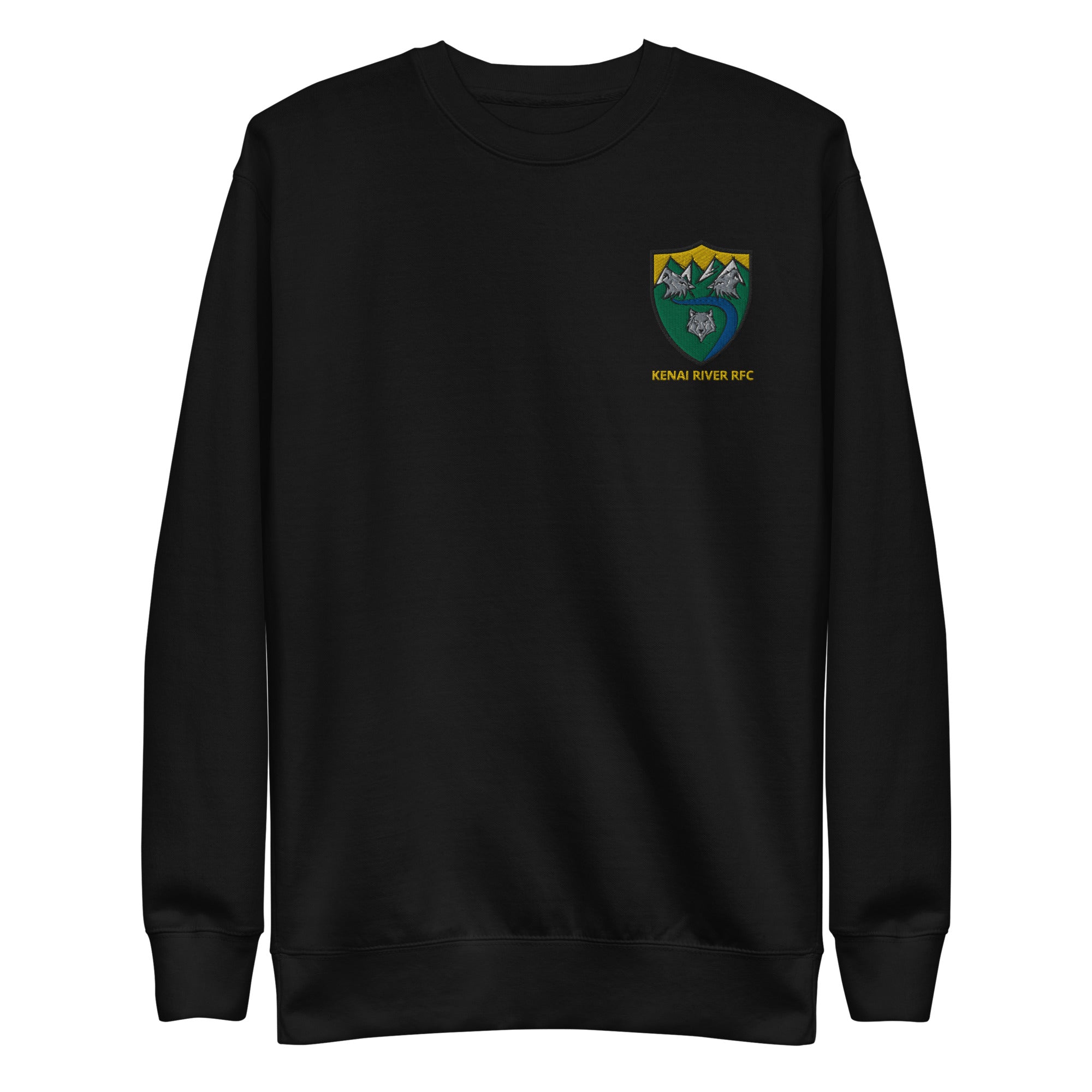 Kenai River RFC Embroidered Crewneck Sweatshirt - Comfortable Cotton Pullover for Men & Women - Perfect for Fishing, Outdoor Adventures & Casual Wear