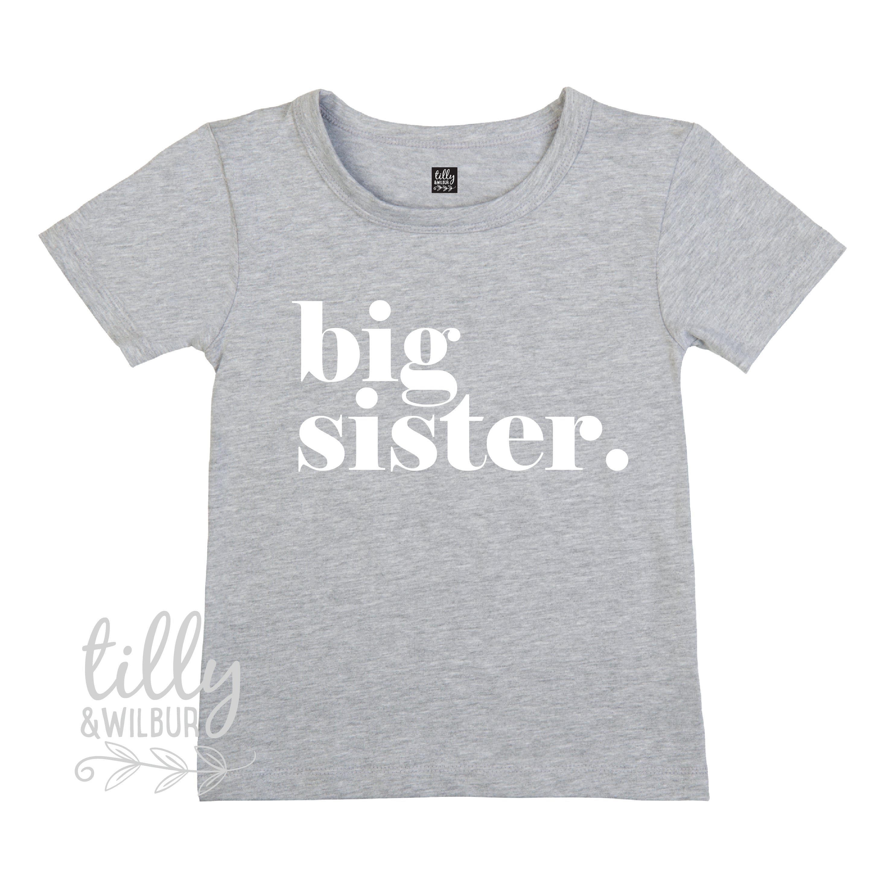 Big Sister T-Shirt & Bodysuit - Cute Matching Outfits for Siblings - Perfect for Family Photos, Birthdays & Special Occasions