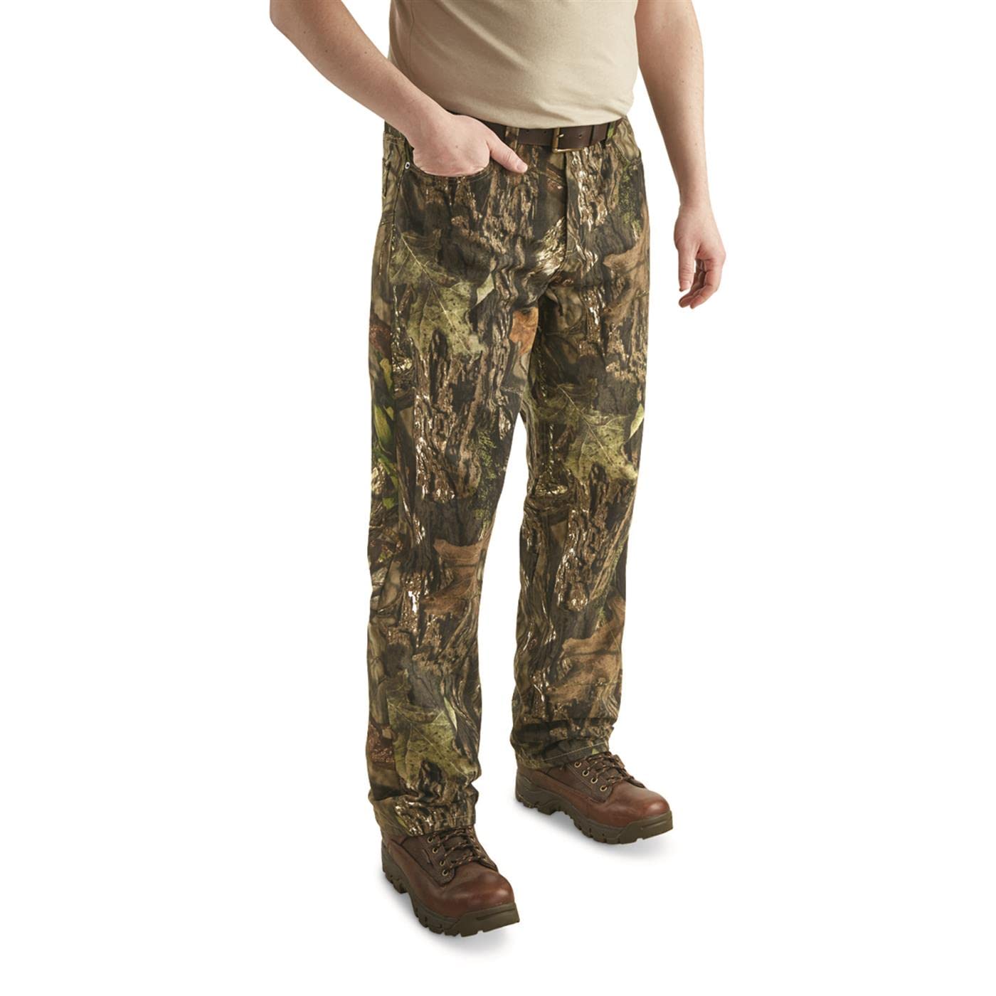 Guide Gear Men's Camo Hunting Jeans - Durable & Comfortable Tactical Pants for Outdoor Adventures, Hunting, and Casual Wear