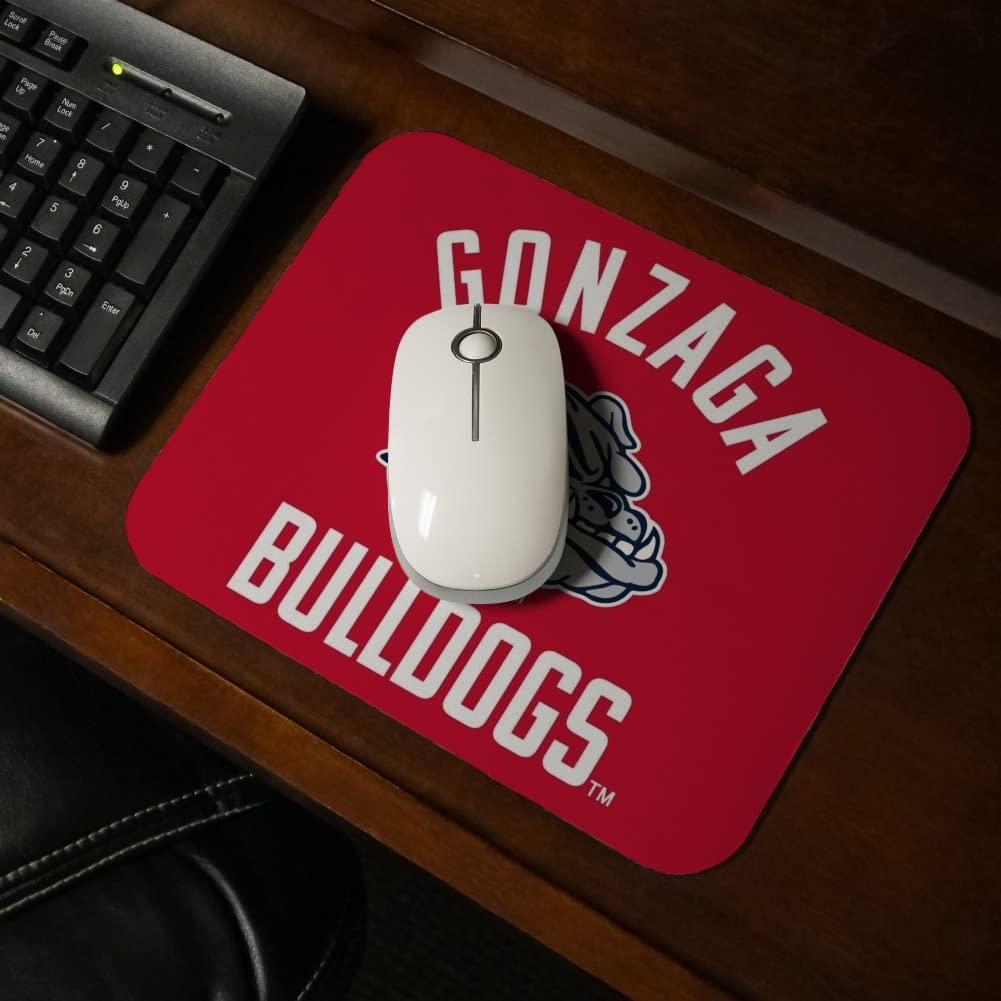 Gonzaga University Bulldogs Low Profile Thin Gaming Mouse Pad - Non-Slip Rubber Base for PC, Laptop, Office & Home Use - Perfect for Work, Study & Gaming