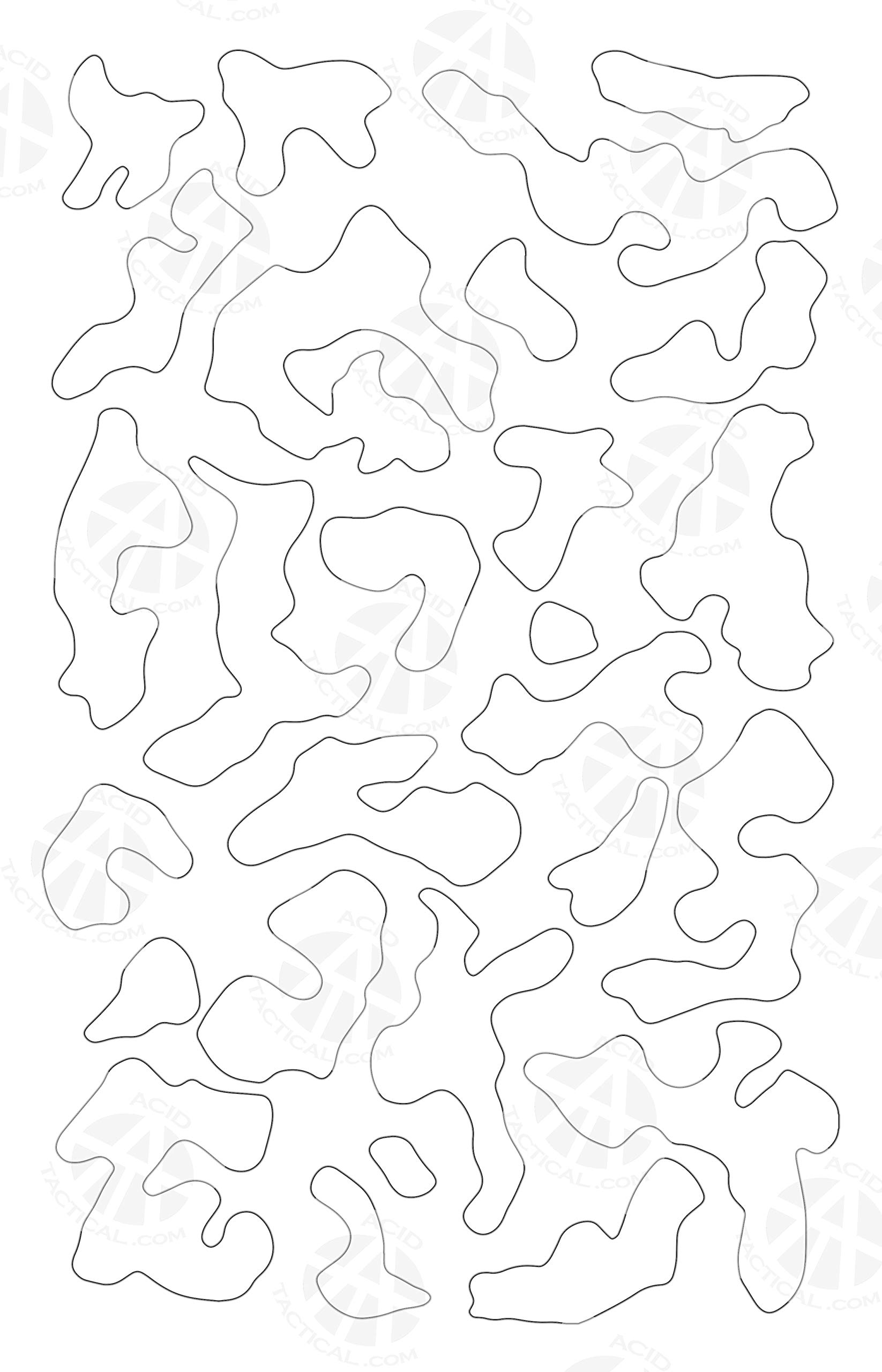 Acid Tactical® 2 Designs Camouflage Stencil Kit - Small Multicam Pattern for Airbrush, Spray Paint, Duracoat & Cerakote | Perfect for Gun, Rifle & Tactical Gear Customization | Hunting, Military & Outdoor Use