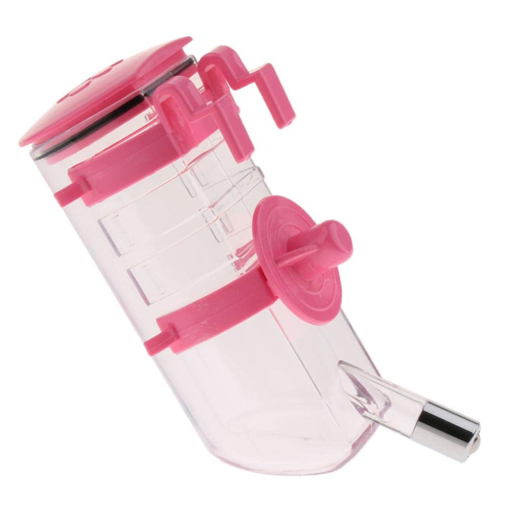Adjustable Height Pet Water Bottle Dispenser for Dogs & Cats - SECRET DESIRE Pink Cage Accessory | Perfect for Crates, Kennels & Travel Use