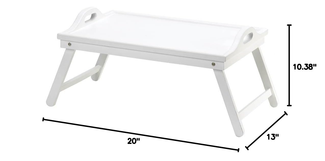 Koehler White Folding Tray - Portable for Home & Outdoor
