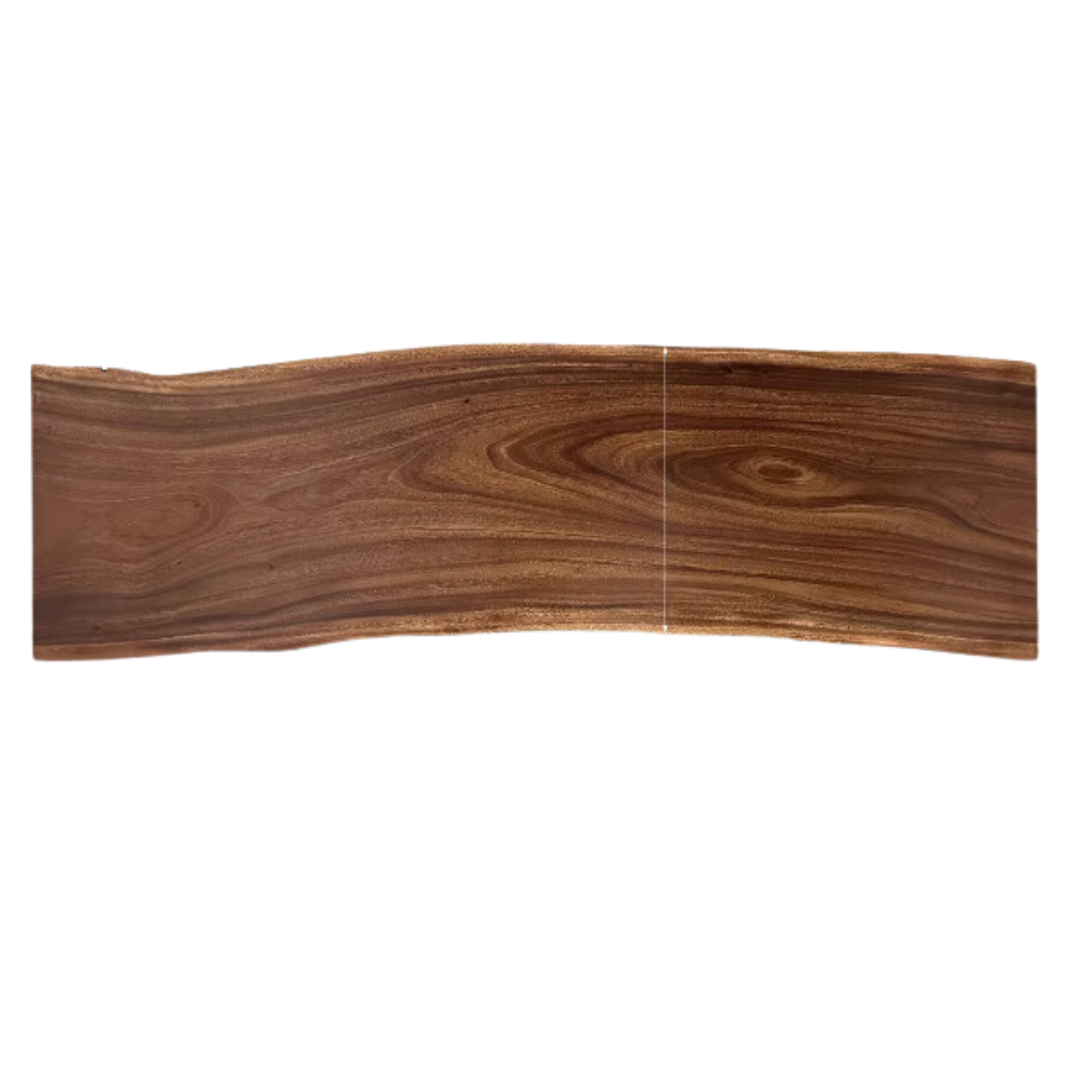 Premium Black Walnut Solid Wood Dining Table with Natural Edge - Large Top for Kitchen, Dining Room & Home Decor
