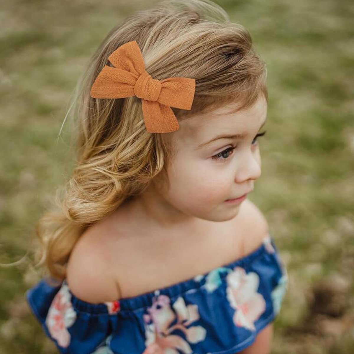 12 Pairs 3.4-3.7 Inch Baby Girl Hair Bows with Alligator Clips - Cute Hair Barrettes for Little Girls, Kids & Teens - Perfect for Parties, School, and Daily Outfits
