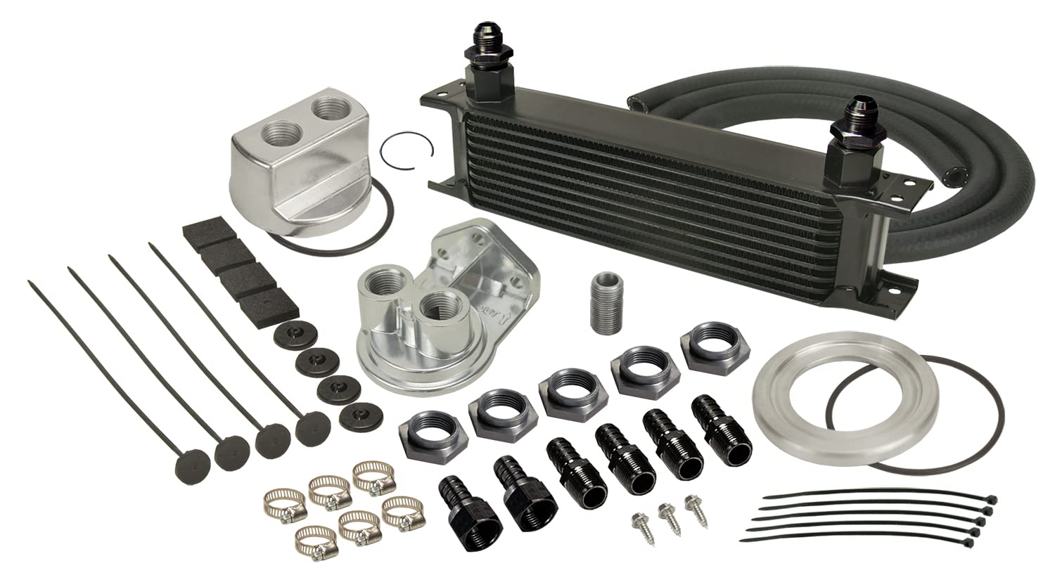 Derale 15651 High Performance Engine Oil Cooler Kit - Universal Fit for Cars, Trucks & SUVs - Improves Engine Cooling & Extends Oil Life (Perfect for Towing, Off-Roading & High-Performance Driving)