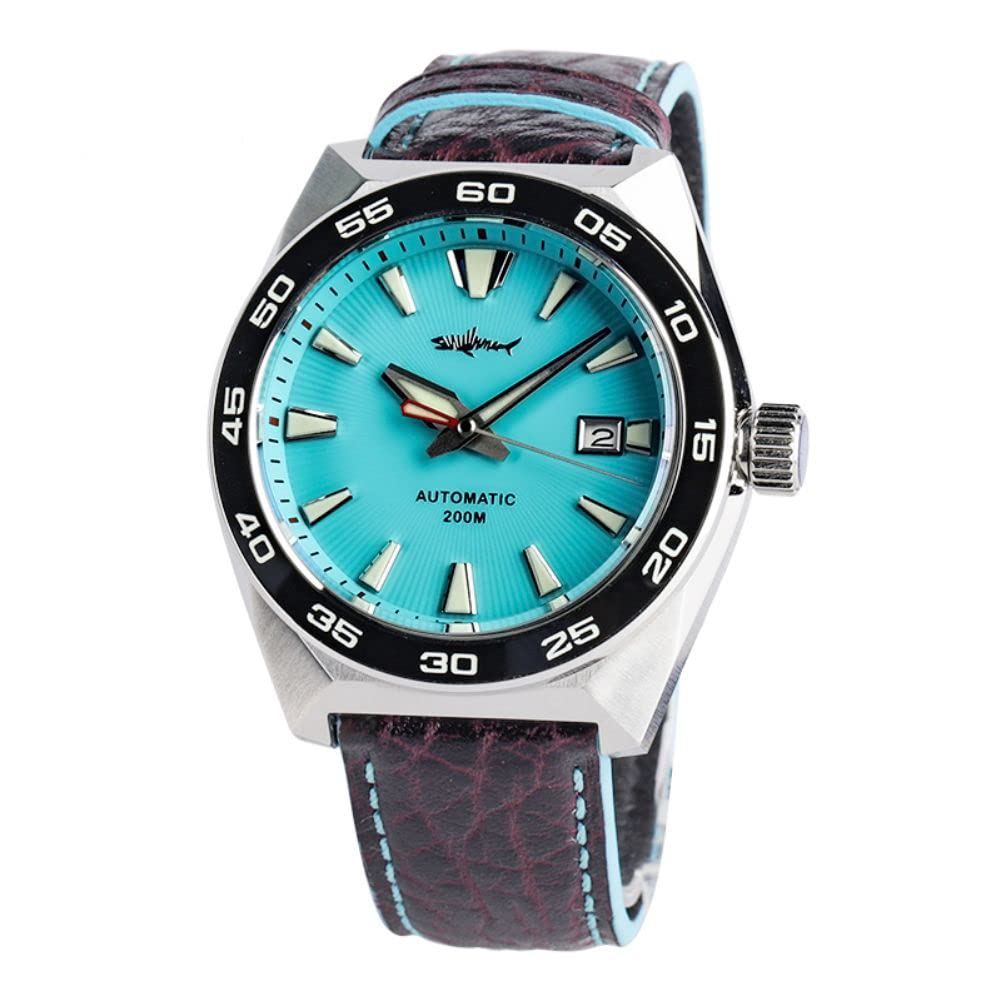 Heimdallr Men's Automatic Diver Watch - Stainless Steel NH35A Movement, Sapphire Crystal, Super C3 Luminous, 20ATM Water Resistant with Leather Strap | Perfect for Scuba Diving, Swimming & Outdoor Adventures