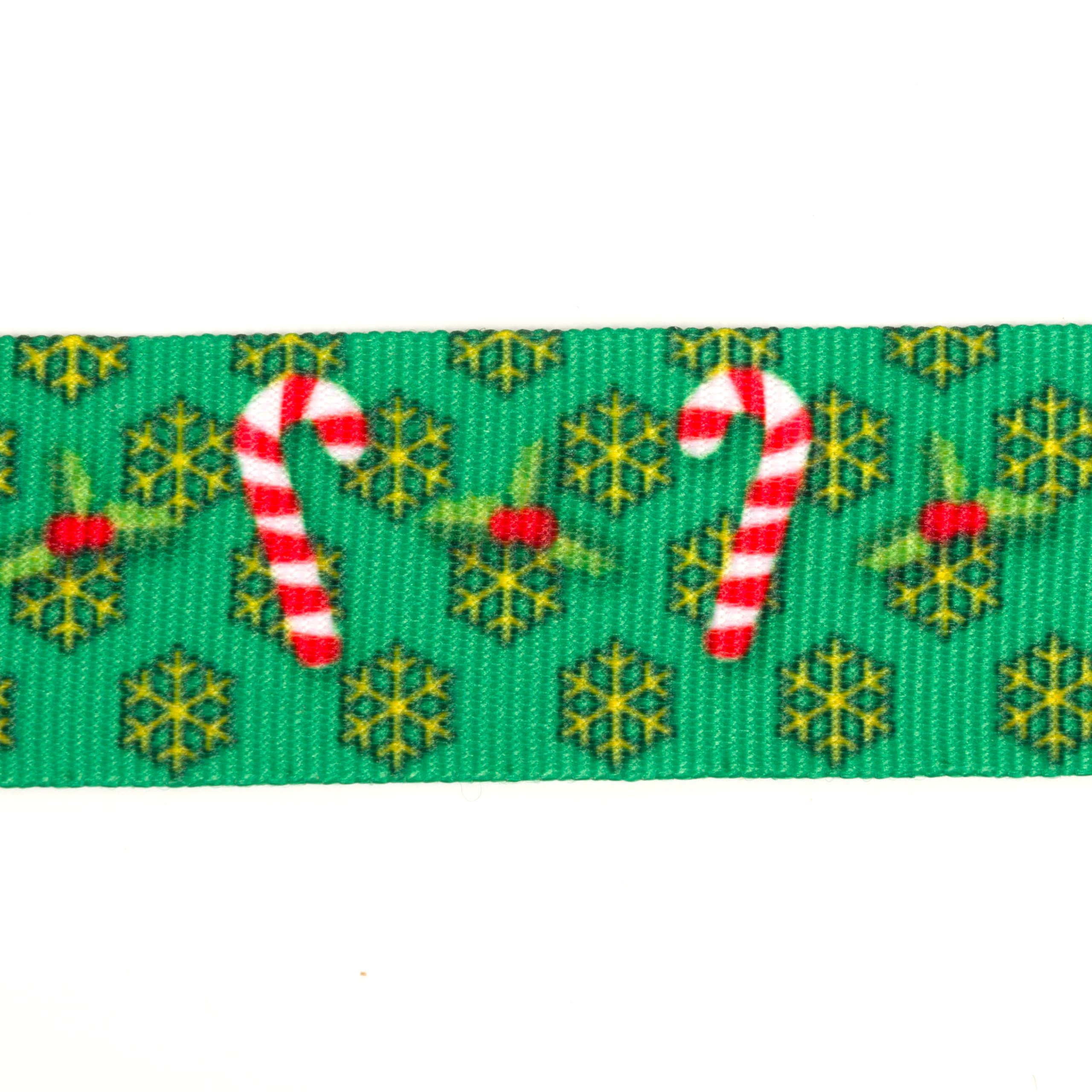 Country Brook Design - 7/8 Inch Christmas Grosgrain Ribbon (10 Yards) - Red & White Striped Candy Cane Pattern for Holiday Crafts, Gift Wrapping, DIY Decorations and Party Favors