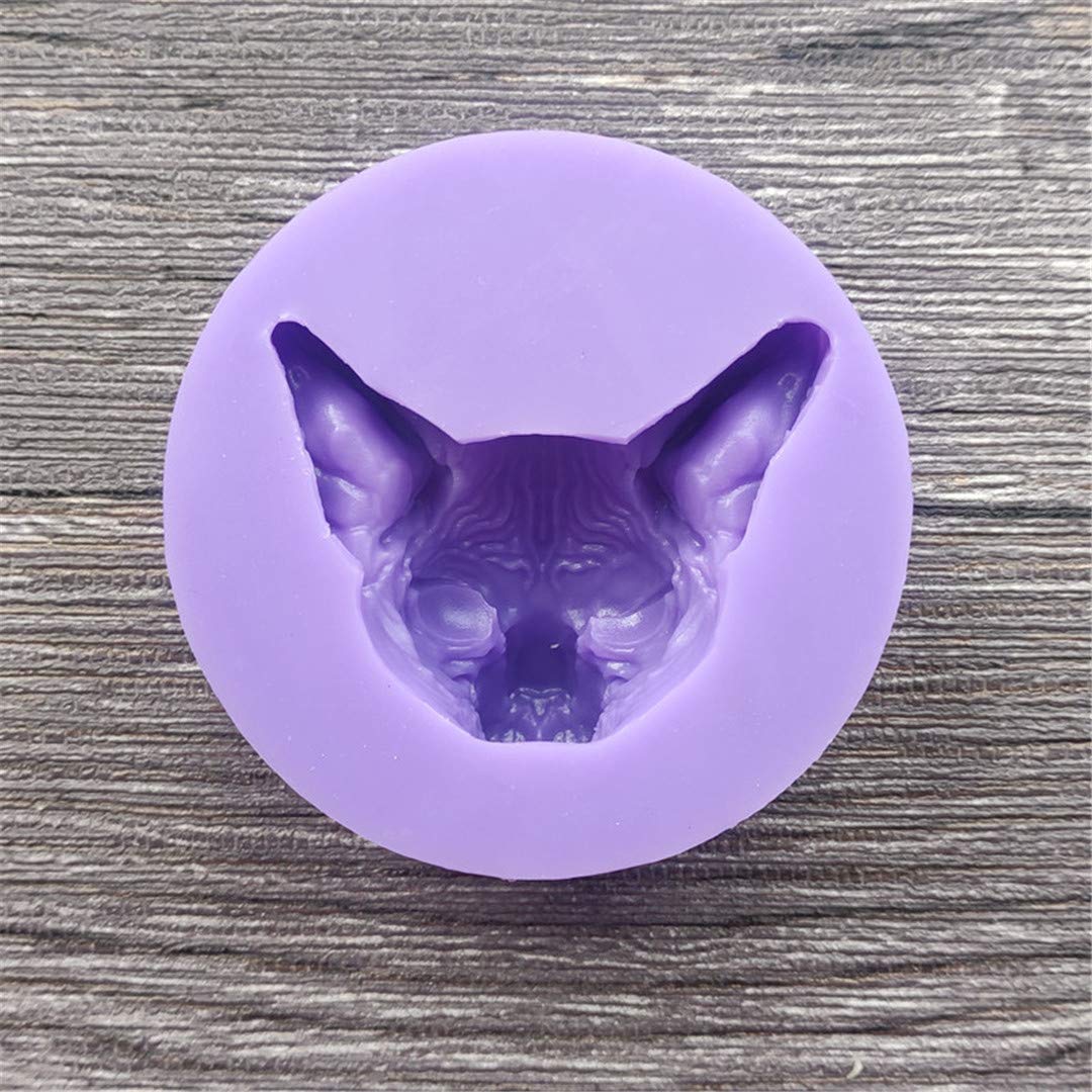 Premium Cat Fondant Silicone Molds - 3D Cat Head Chocolate Candy Molds for Baking, Cake Decorating & DIY Desserts - Perfect for Birthday Parties, Wedding Cakes & Holiday Treats (Style 3)