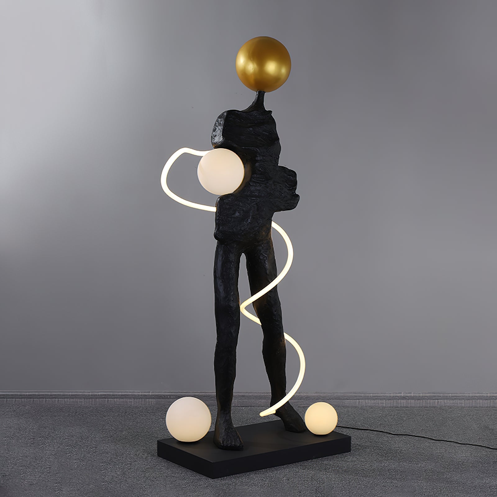Everett Spiral Floor Lamp - Modern LED Standing Light for Living Room, Bedroom & Office - Adjustable Brightness & Energy Efficient Design