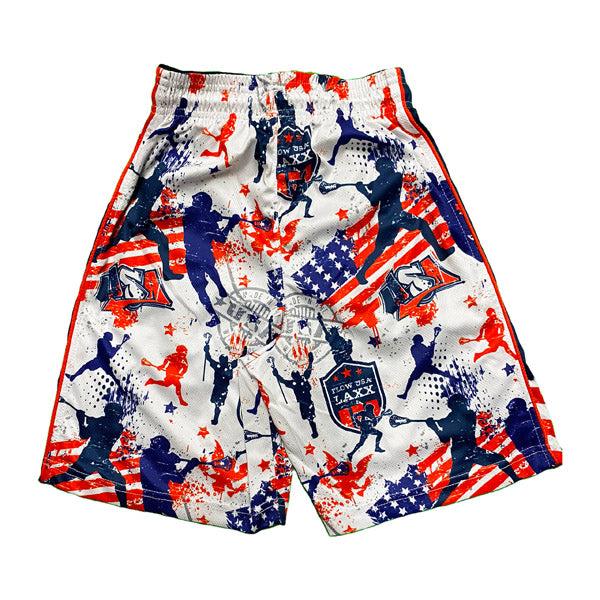 Boys' Flow Laxx USA Shorts - Comfortable Athletic Shorts for Active Kids - Perfect for Running, Soccer & Outdoor Play