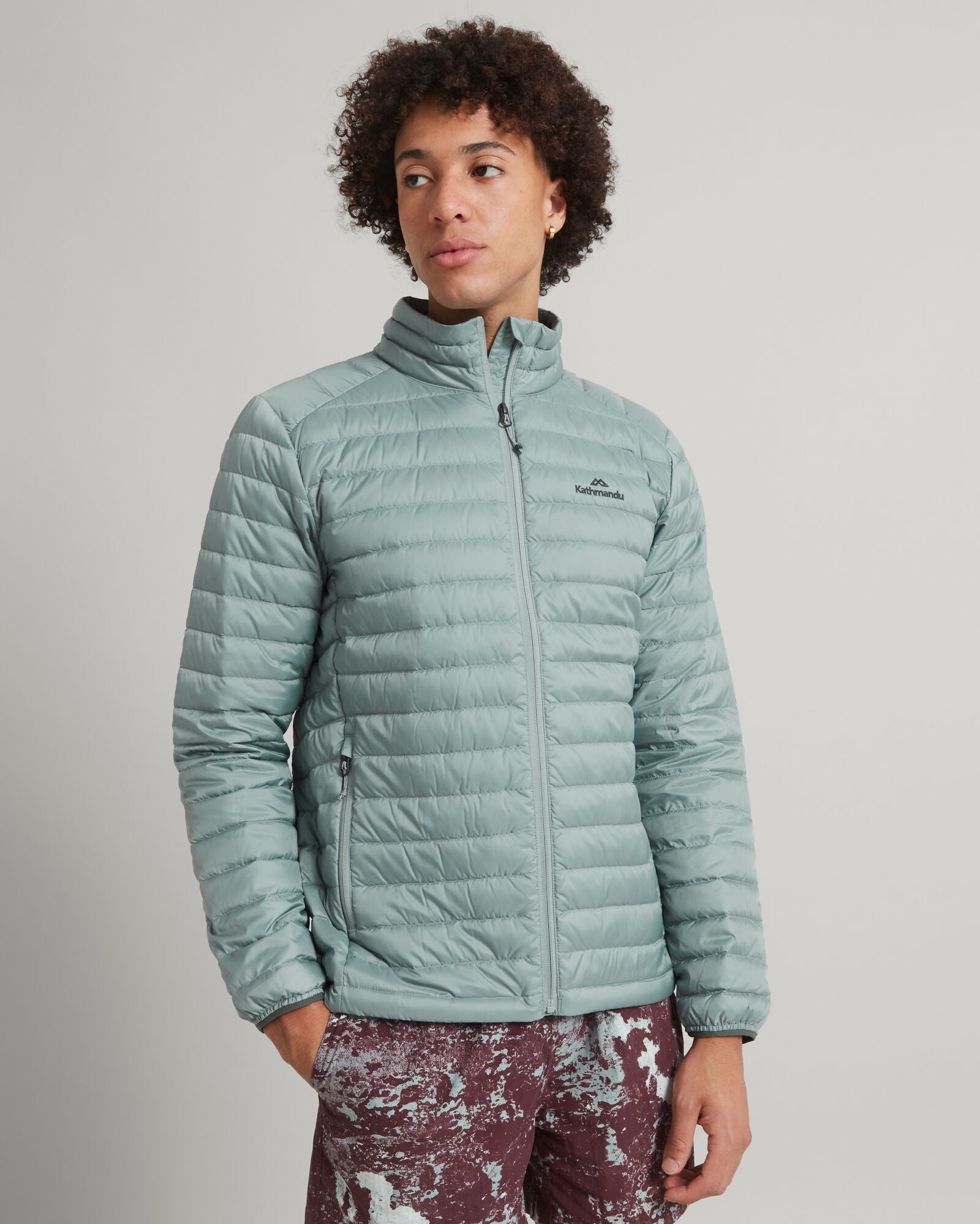 Men's Heli 600 Fill Lightweight Down Jacket - Waterproof Winter Coat for Hiking & Outdoor Activities | Gum Tree Color