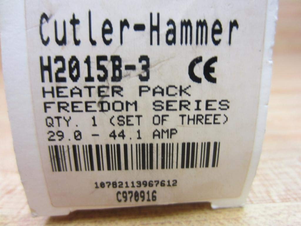 Cutler Hammer H2015B Overload Relay Heater H2015B-3 (3 Pack) - Replacement Part for Industrial Motor Protection & Electrical Equipment Maintenance