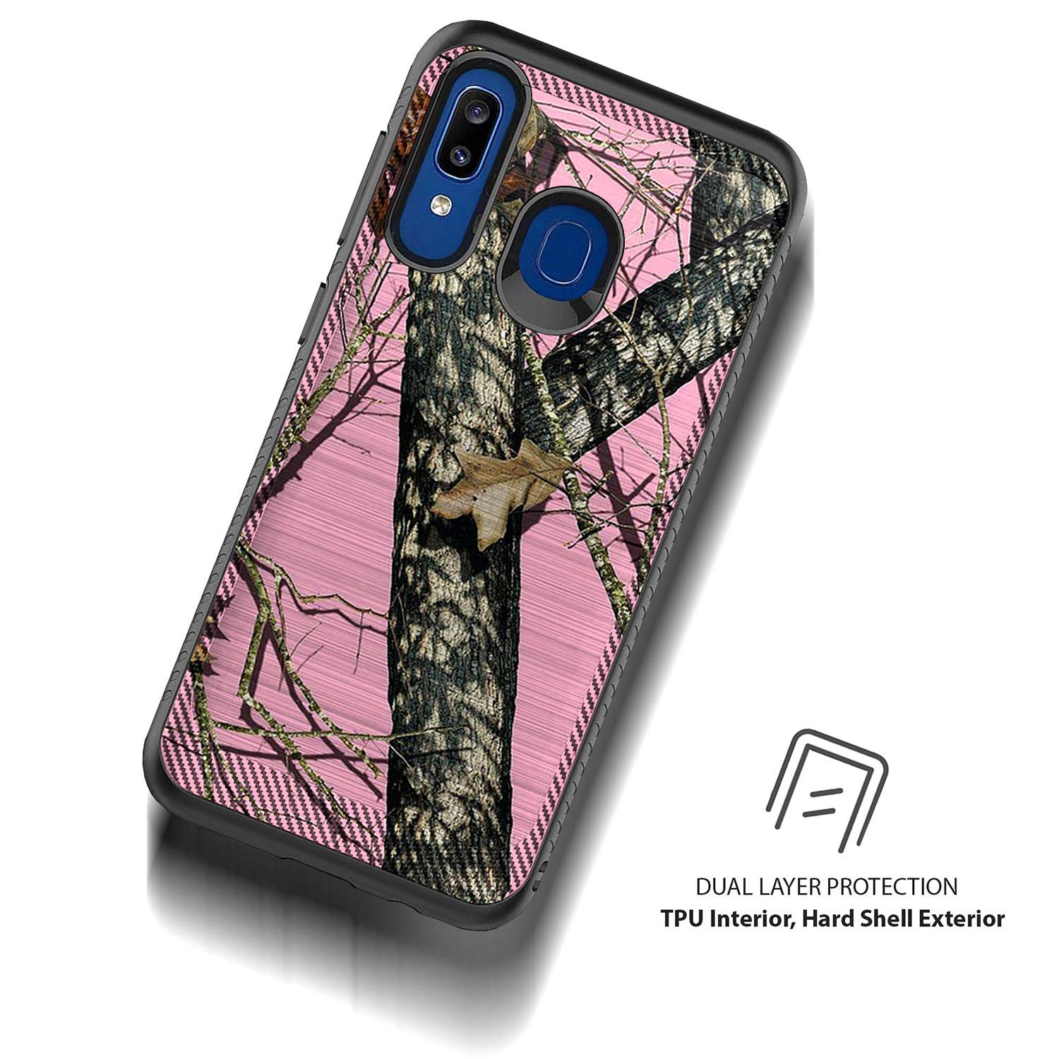 CasesonDeck Pink Camo Protective Case for Samsung Galaxy A20/A30 - Shockproof Dual Layer Cover with Embossed Design (Pink Hunters Camo) | Perfect for Outdoor Adventures & Daily Use