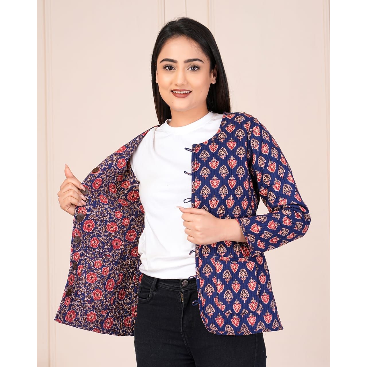 Reversible Quilted Short Jacket for Women - Lightweight Puffer Vest with Front Pockets | Perfect for Fall, Winter & Outdoor Activities