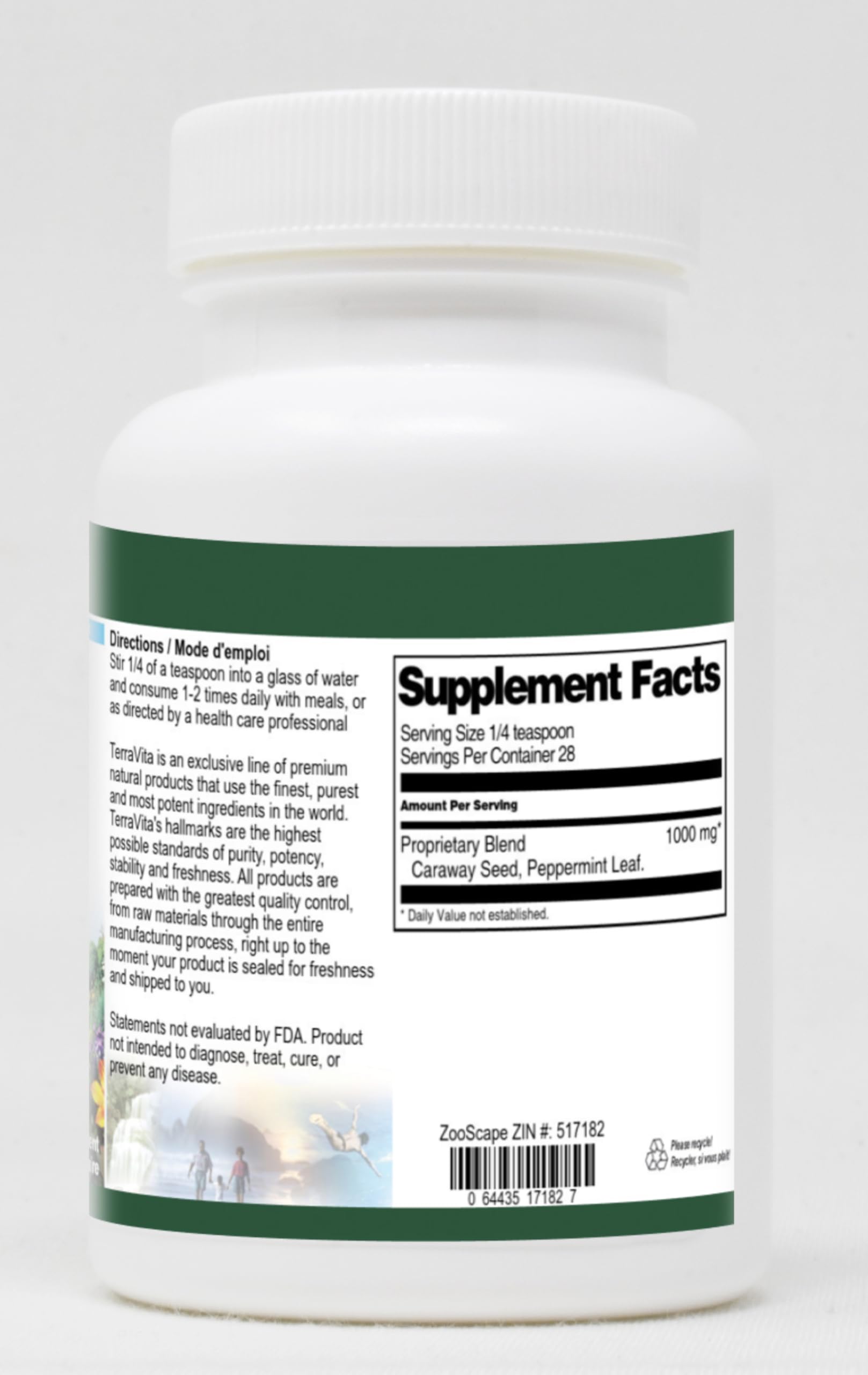 Peppermint and Caraway Complex Powder - 1 oz (ZIN: 517182) | Digestive Support & Natural Flavor Enhancer for Tea, Baking & Herbal Remedies