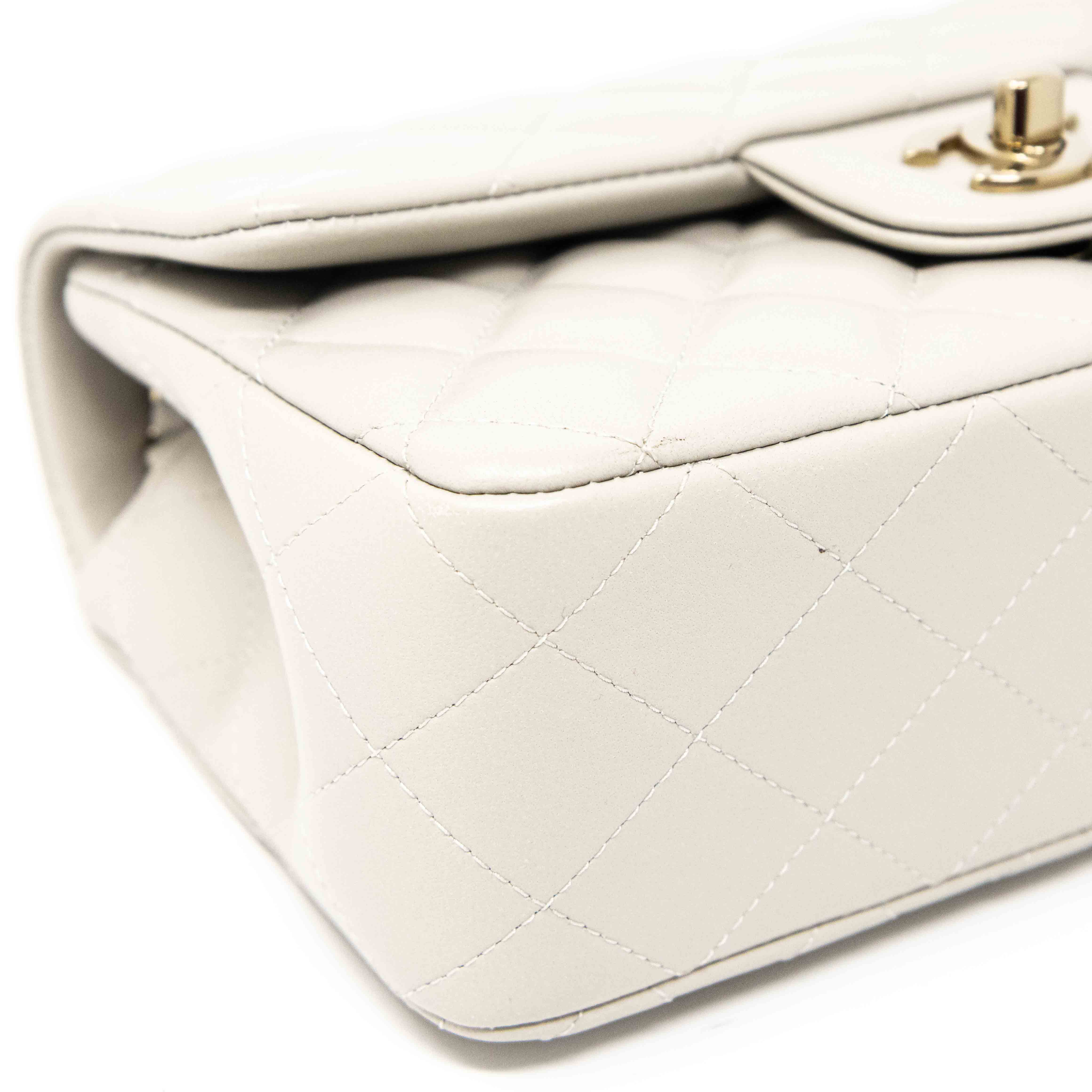 Chanel Grey Mini Classic Flap Bag - Luxury Quilted Leather Crossbody Purse for Women | Perfect for Evening Parties, Date Nights & Special Occasions