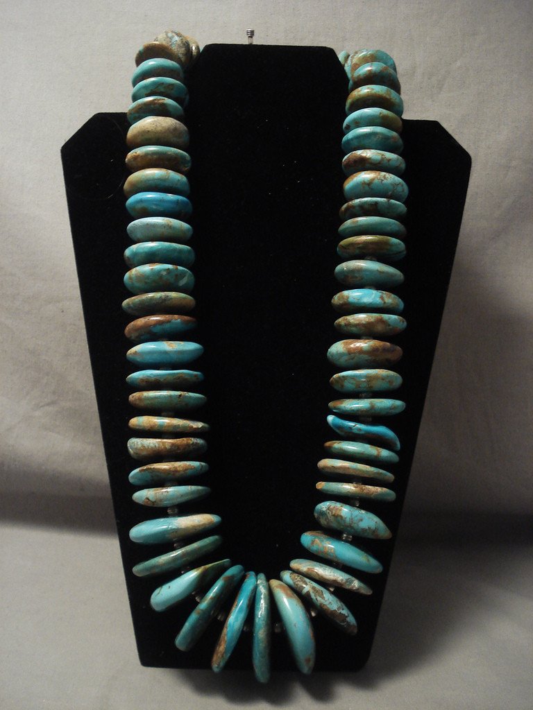 848g Largest Vintage Navajo Native American Jewelry - Authentic Royston Turquoise Necklace | Perfect for Southwest Style, Boho Fashion & Cultural Gift Giving