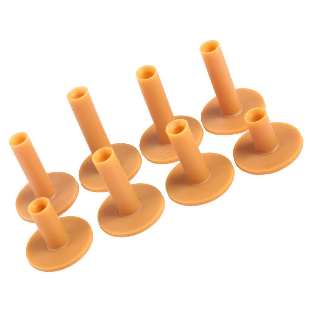 8-Pack Durable Rubber Golf Tees for Driving Range & Training - 35/42/54/60/65/70/75/80mm Height Options - Perfect for Beginners & Hard Ground Conditions - Ideal for Golf Practice, Driving Range Sessions & Backyard Training