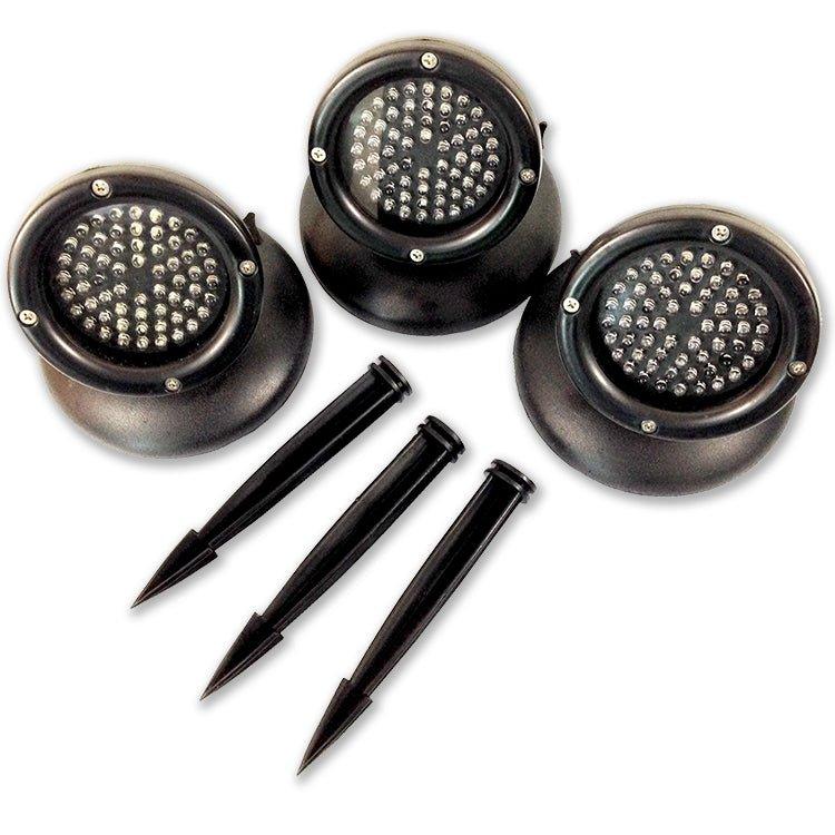 60 LED Solar Powered Outdoor Garden & Pond Lights - Waterproof Landscape Lighting for Yard, Patio, Pathway (Set of 3) | Perfect for Backyard Decor, Poolside Illumination & Nighttime Safety