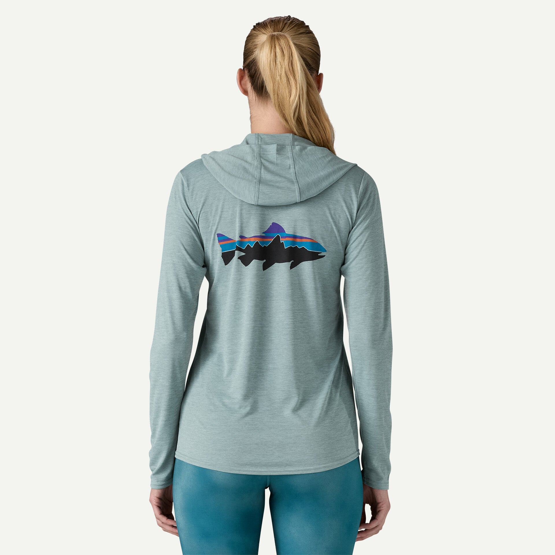 Capilene® Cool Daily Graphic Hoody for Women - Lightweight & Breathable Hooded Sweatshirt - Perfect for Hiking, Running & Outdoor Activities