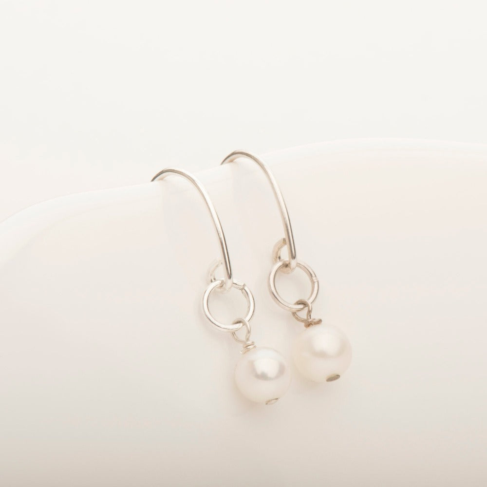 Freefall Pearl Earrings - Elegant Dangle Drop Earrings for Women | Perfect for Weddings, Parties & Evening Events