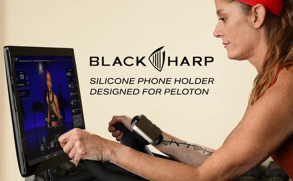 **Silicone Bike Phone Holder - Universal Cell Phone Mount for Peloton, Stationary & Spin Bikes - Secure & Adjustable Exercise Bike Accessories - Perfect for Indoor Cycling, Workouts & Fitness Tracking**