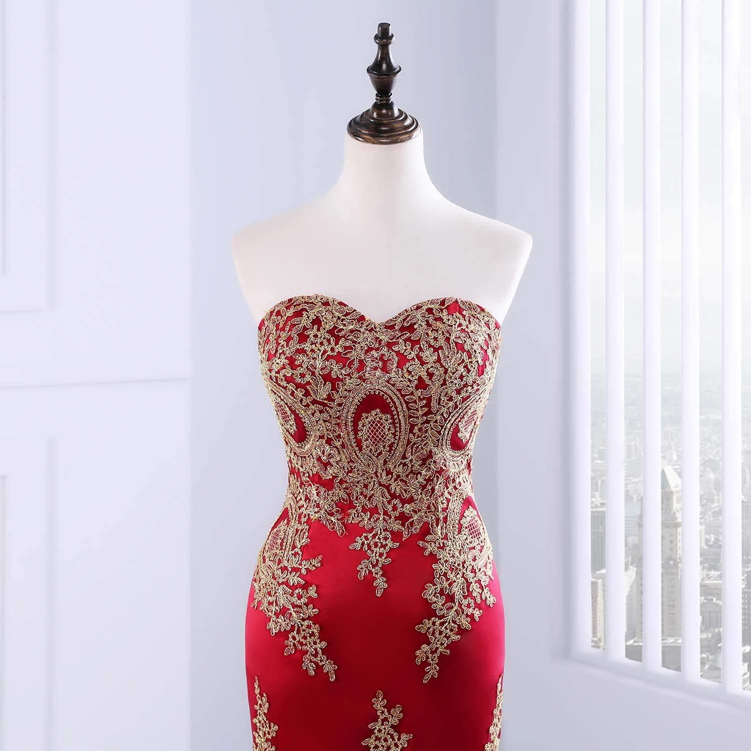 Elegant Backless Mermaid Evening Dress for Women - Long Formal Prom Gown with Embroidery | Perfect for Weddings, Galas & Special Occasions