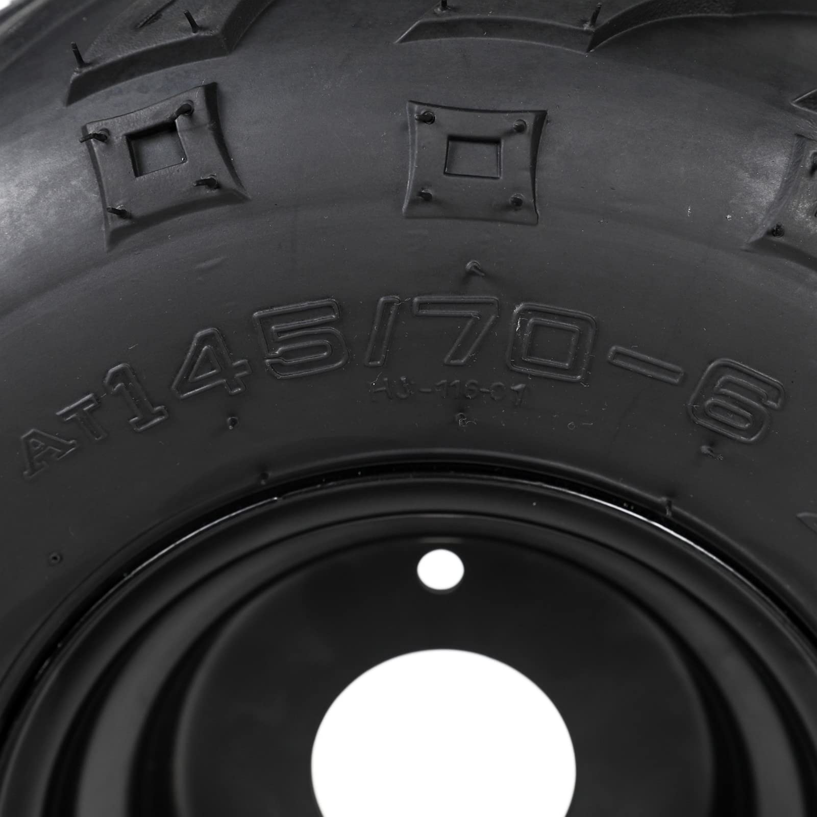 145/70-6 ATV Lawn Tires & Wheel Rim Assembly - Heavy Duty Mini Buggy & Mower Bike Tires (2 Pack) - Perfect for Off-Road, Yard Work & Small Utility Vehicles