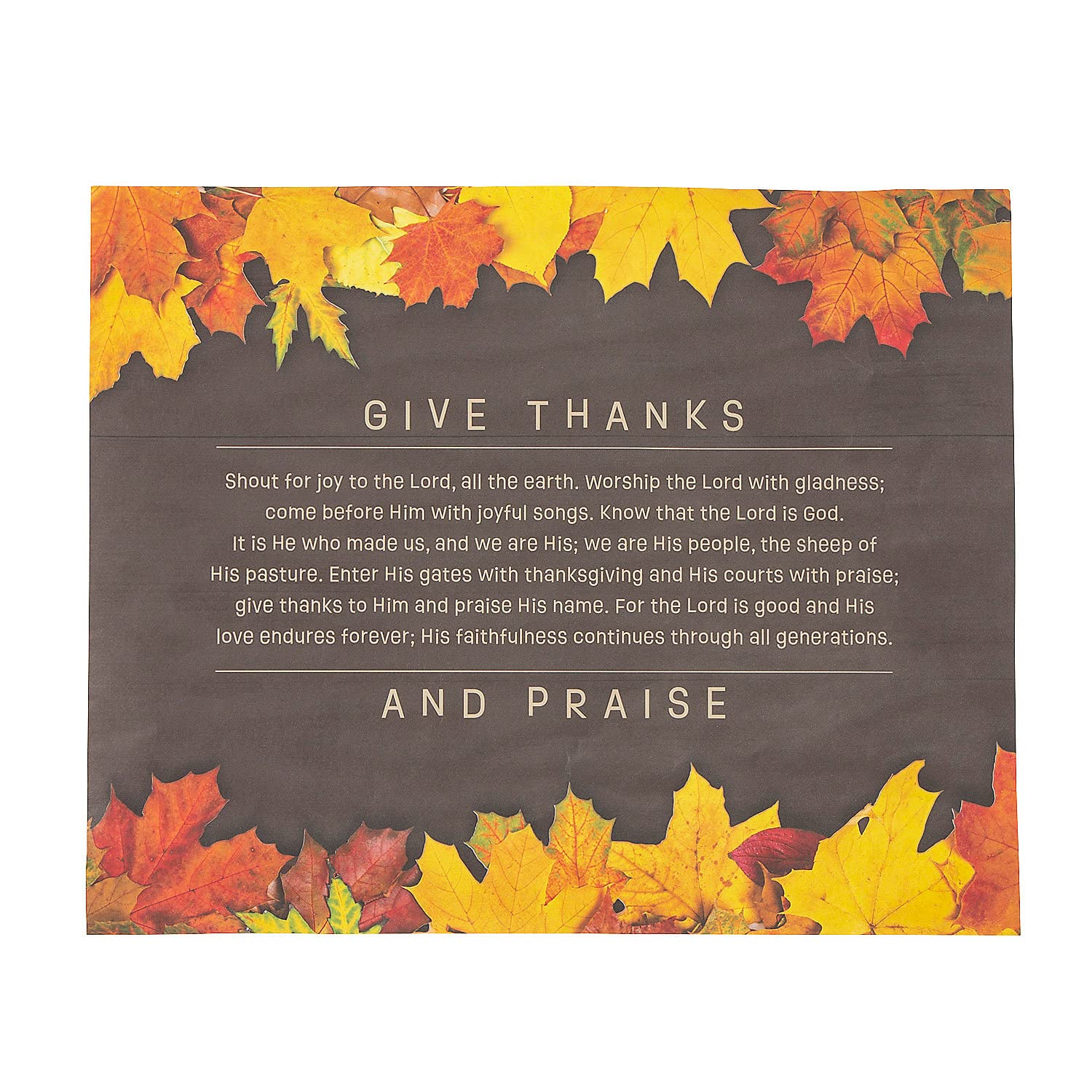 Thanksgiving Prayer Paper Placemats - 25 Pack Disposable Holiday Table Settings for Family Gatherings & Festive Dinners