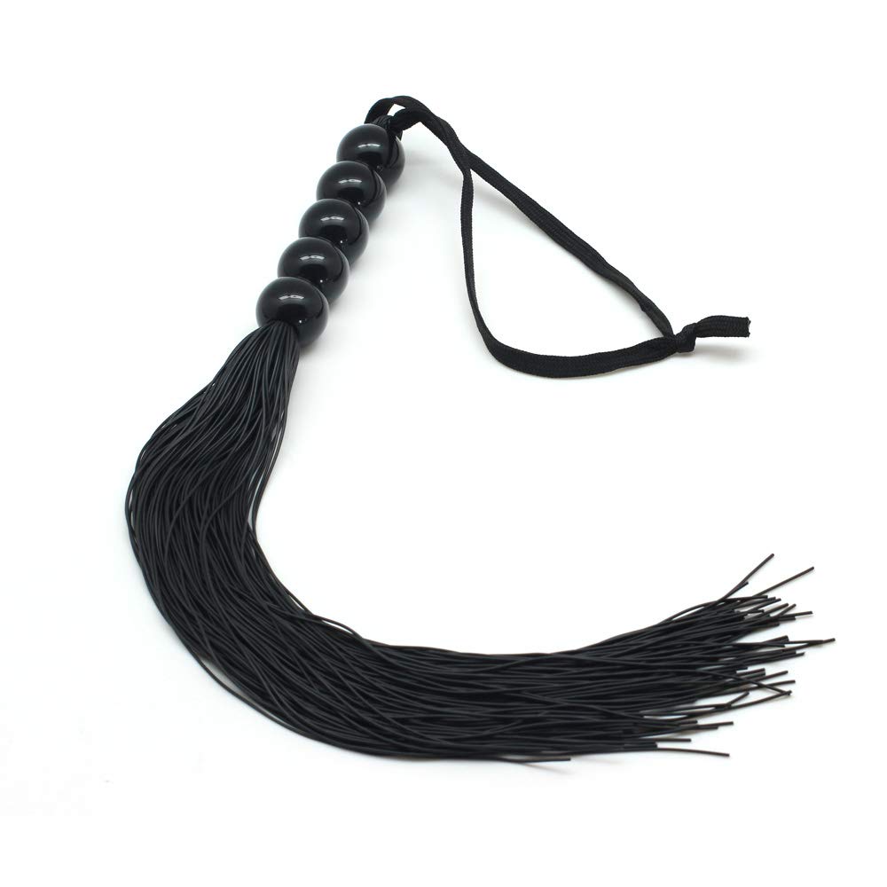 Premium 15-Inch Soft Rubber Flogger Whip for BDSM & Spanking - Beginner-Friendly SM Spade Toy for Couples (Black) | Sensual Play, Roleplay & Adult Bondage Accessory