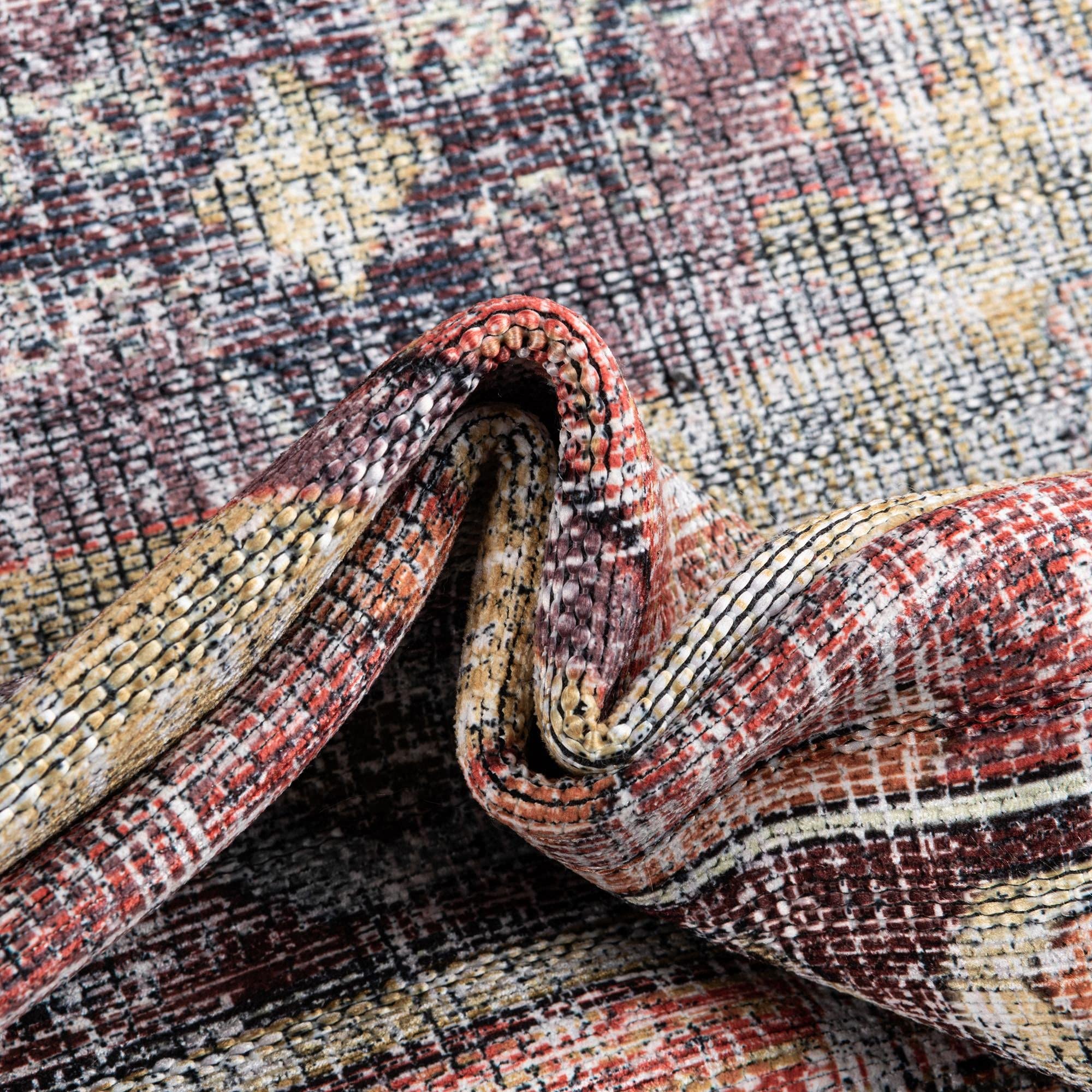 Washable Pink Low-Pile Rug 10' x 13' - Maahru Collection by Rugs.com | Soft & Durable for Living Rooms, Dining Rooms, Open Floor Plans | Perfect for Home Decor, Family Gatherings & High-Traffic Areas