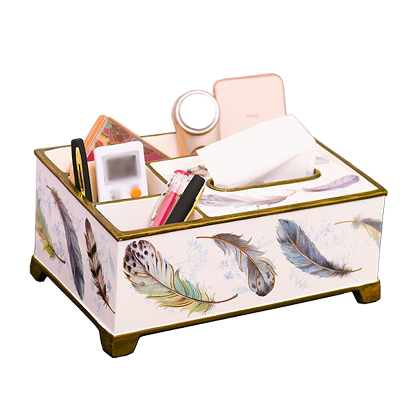 ZLASS Multifunctional Tissue Box Holder - Stylish Storage Organizer for Living Room, Dining Table, Coffee Table & Drawer | Decorative Desktop Remote Control Box | Perfect for Home, Office & Gift Giving