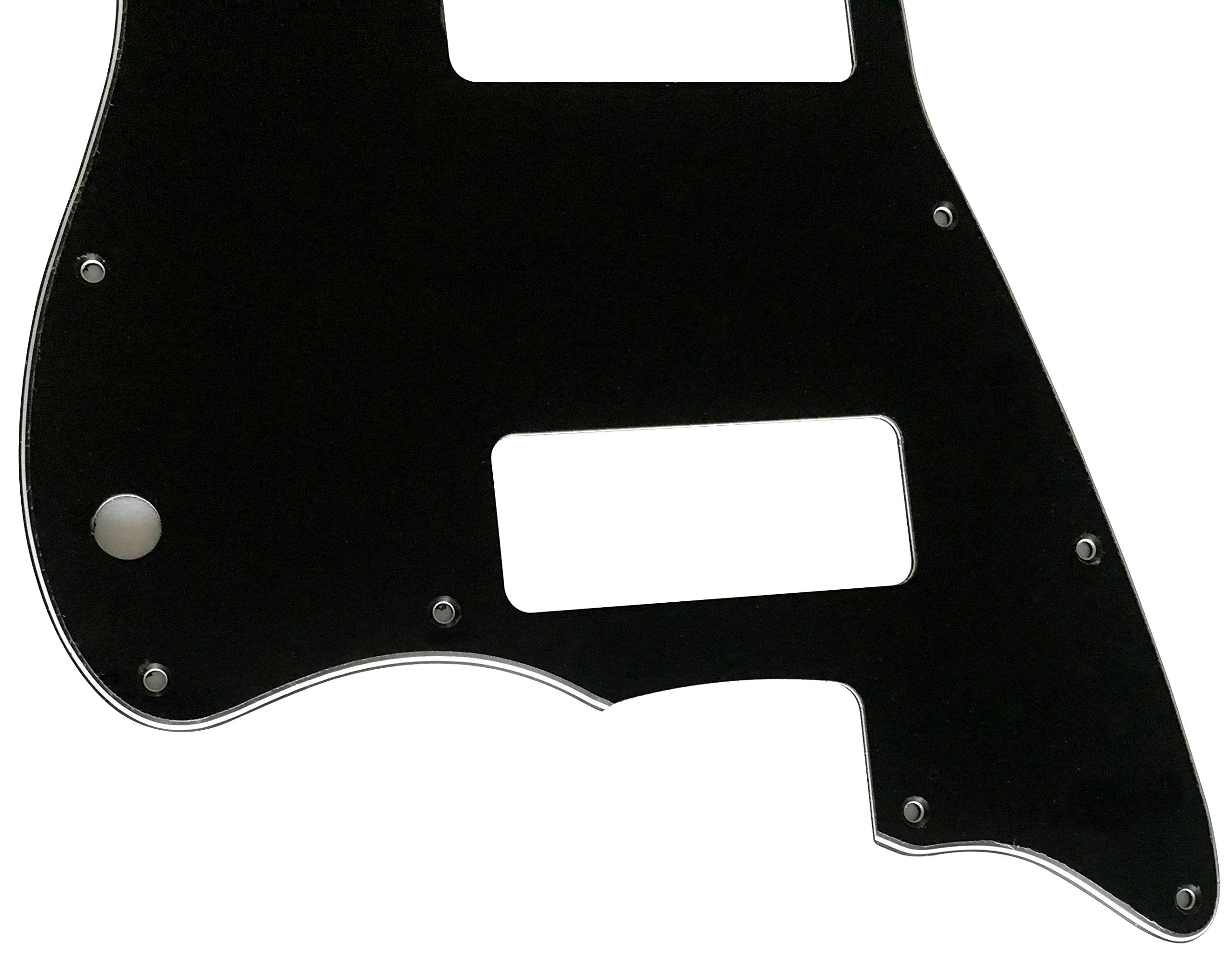 Fender US Jazzmaster P90 Electric Guitar Pickguard - 3 Ply Black No Rhythm Control Style | Replacement Part for Guitar Upgrades & DIY Repairs | Perfect for Rock, Jazz & Studio Performances
