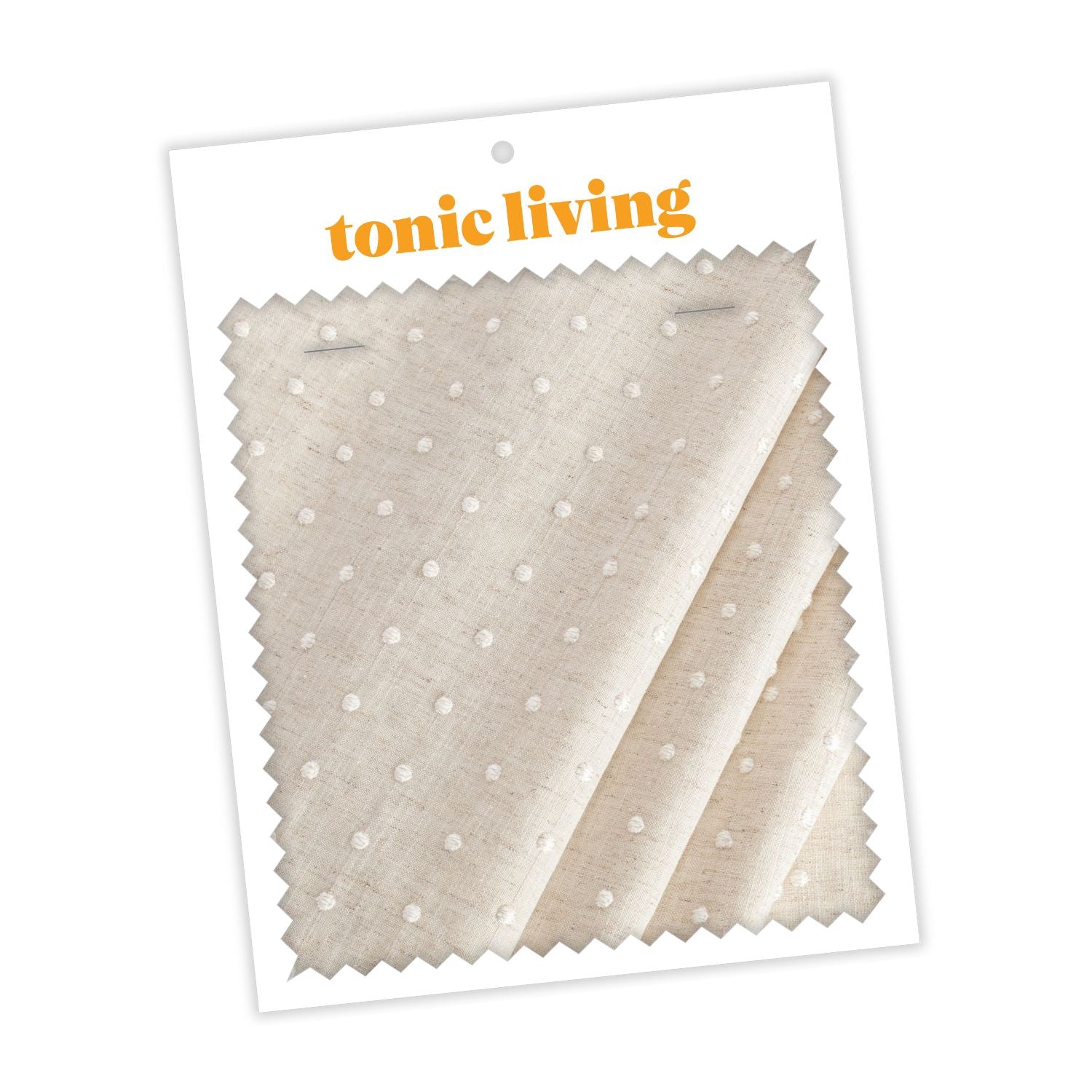 Constance Swiss Dot Fabric in Vanilla - Premium Cotton Material for Dresses & Curtains - Buy a Swatch Sample Online