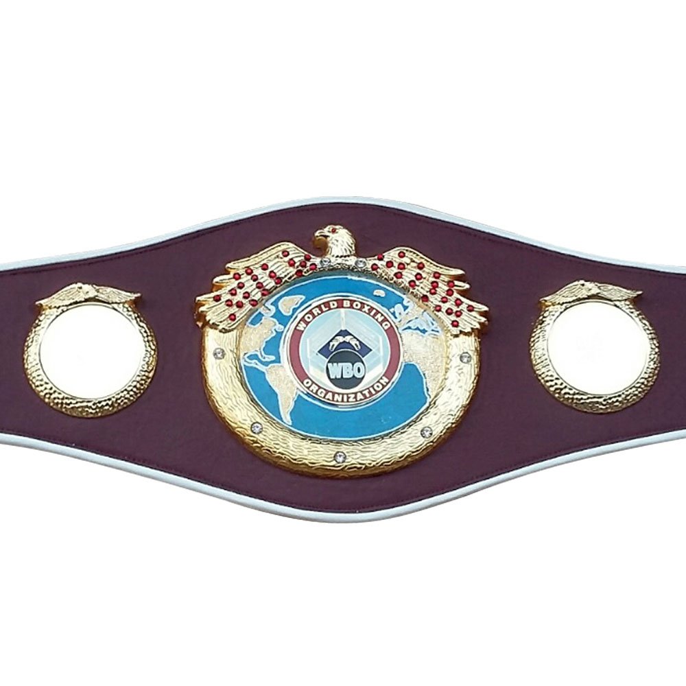 WBO Boxing Replica Championship Belt - Premium Quality Leather with Metal Plates for Adults | Boxing Awards, Costume Parties & Sports Decor
