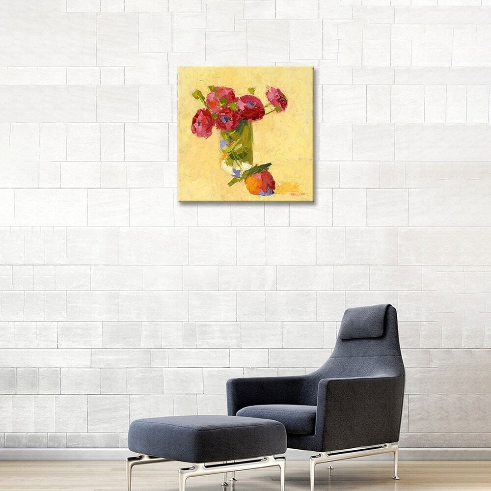 Spring Gallery Wrapped Canvas Wall Art - Floral Landscape Painting for Living Room, Bedroom & Office Decor