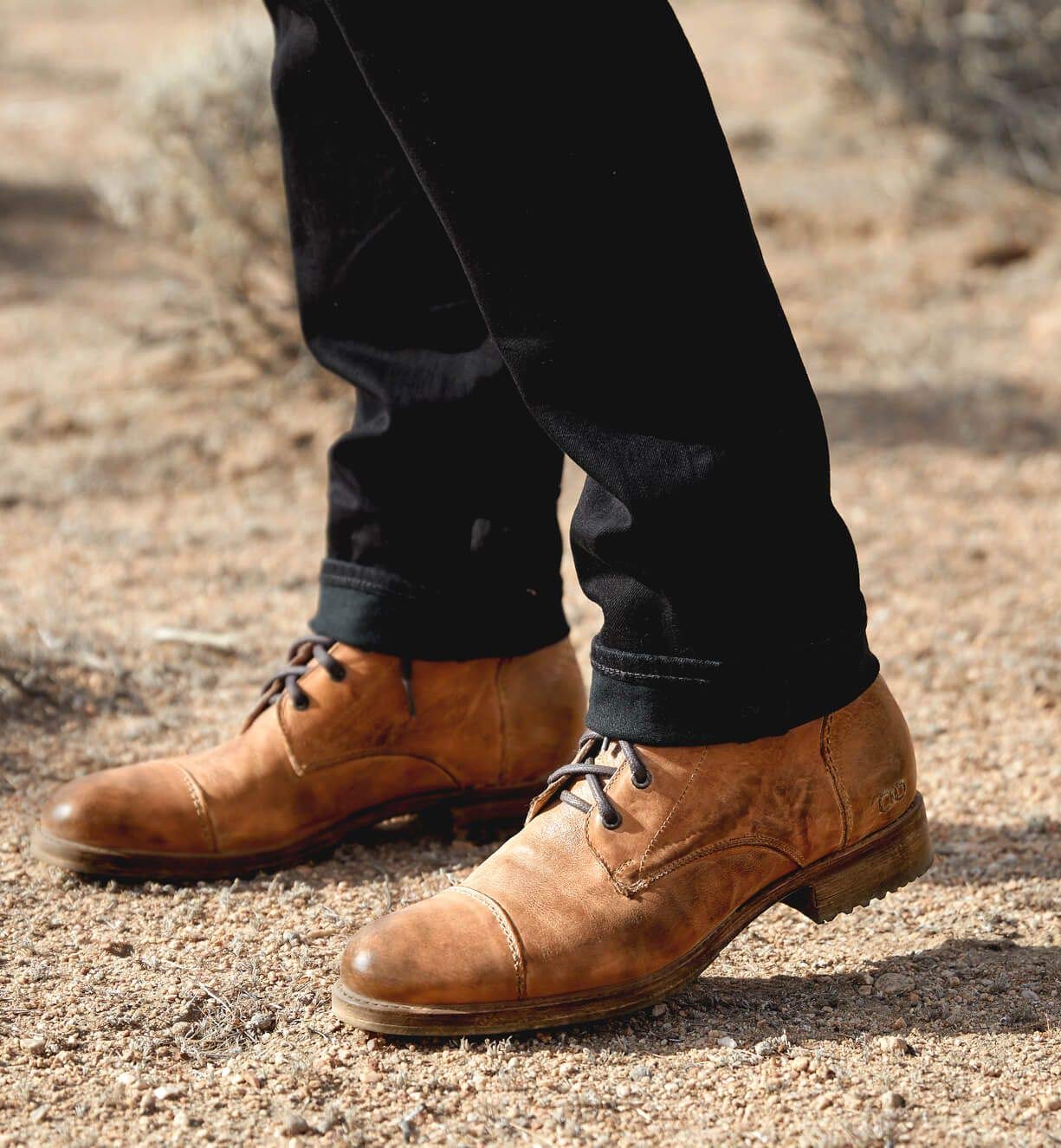 Bed:Stu Protégé Men's Leather Ankle Boots - Stylish & Comfortable Casual Shoes for Men | Perfect for Daily Wear, Work & Outdoor Activities