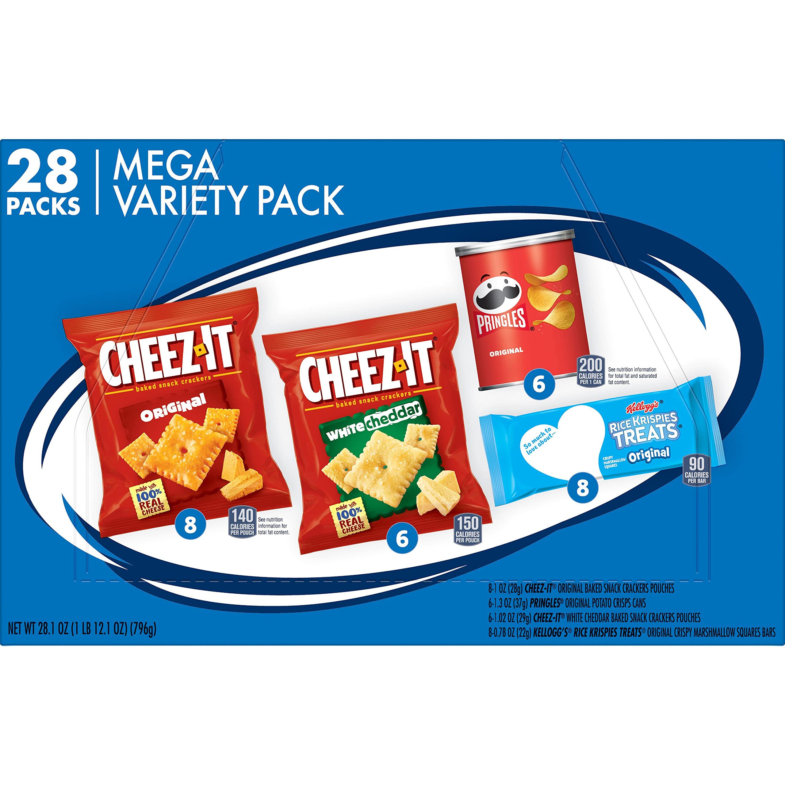 Kellogg's Mega Variety Pack - 28.1oz Box (28 Packs) | Assorted Breakfast Cereal & Snack Bars for Kids, Office, School Lunch & On-the-Go | Perfect for Family Pantry, Work Desk & Travel Snacking