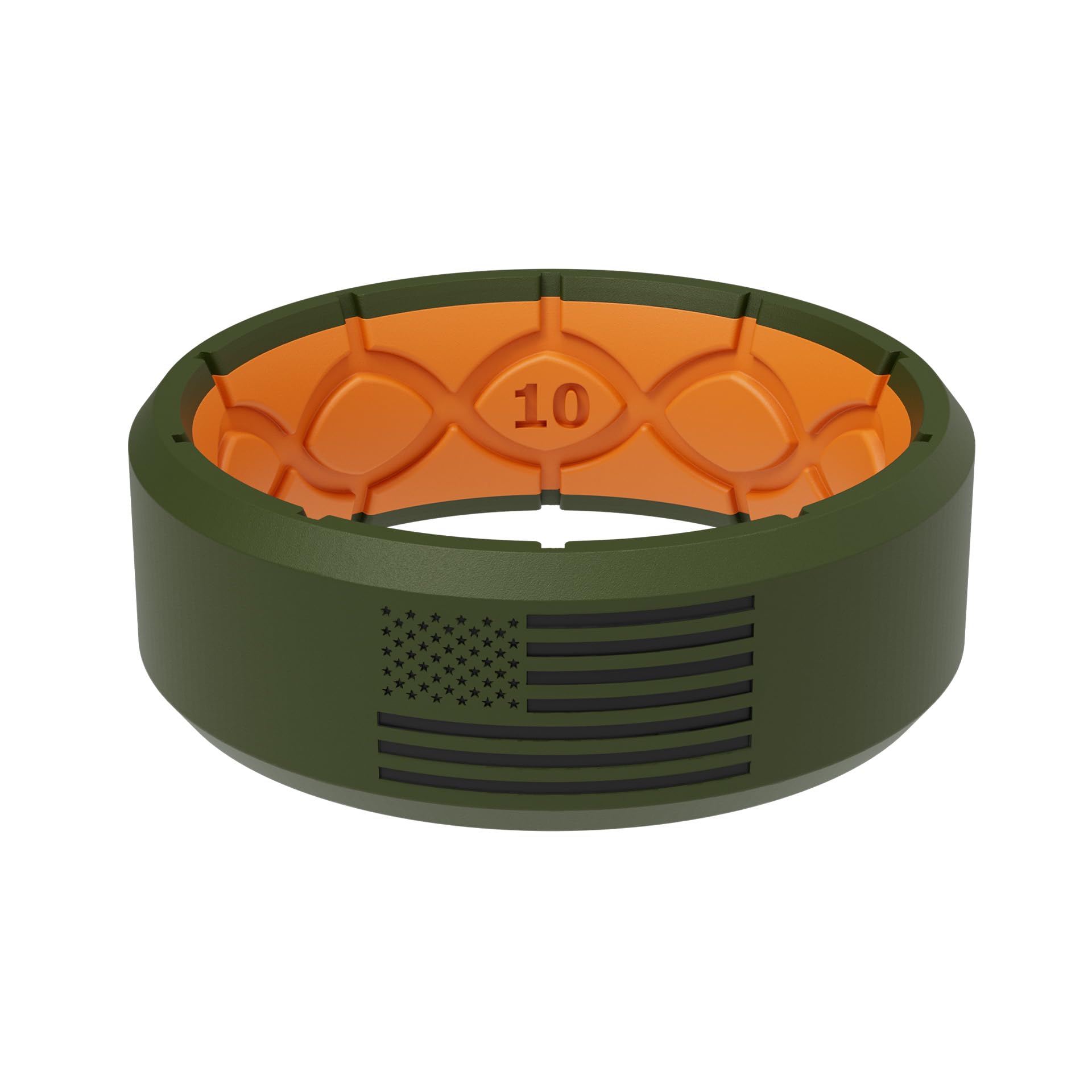 Groove Life Edge Hero Ring - Breathable Silicone Wedding Band for Men, Comfort Fit, Unique Design, Lifetime Warranty - Perfect for Active Lifestyles, Gym, Swimming & Outdoor Adventures