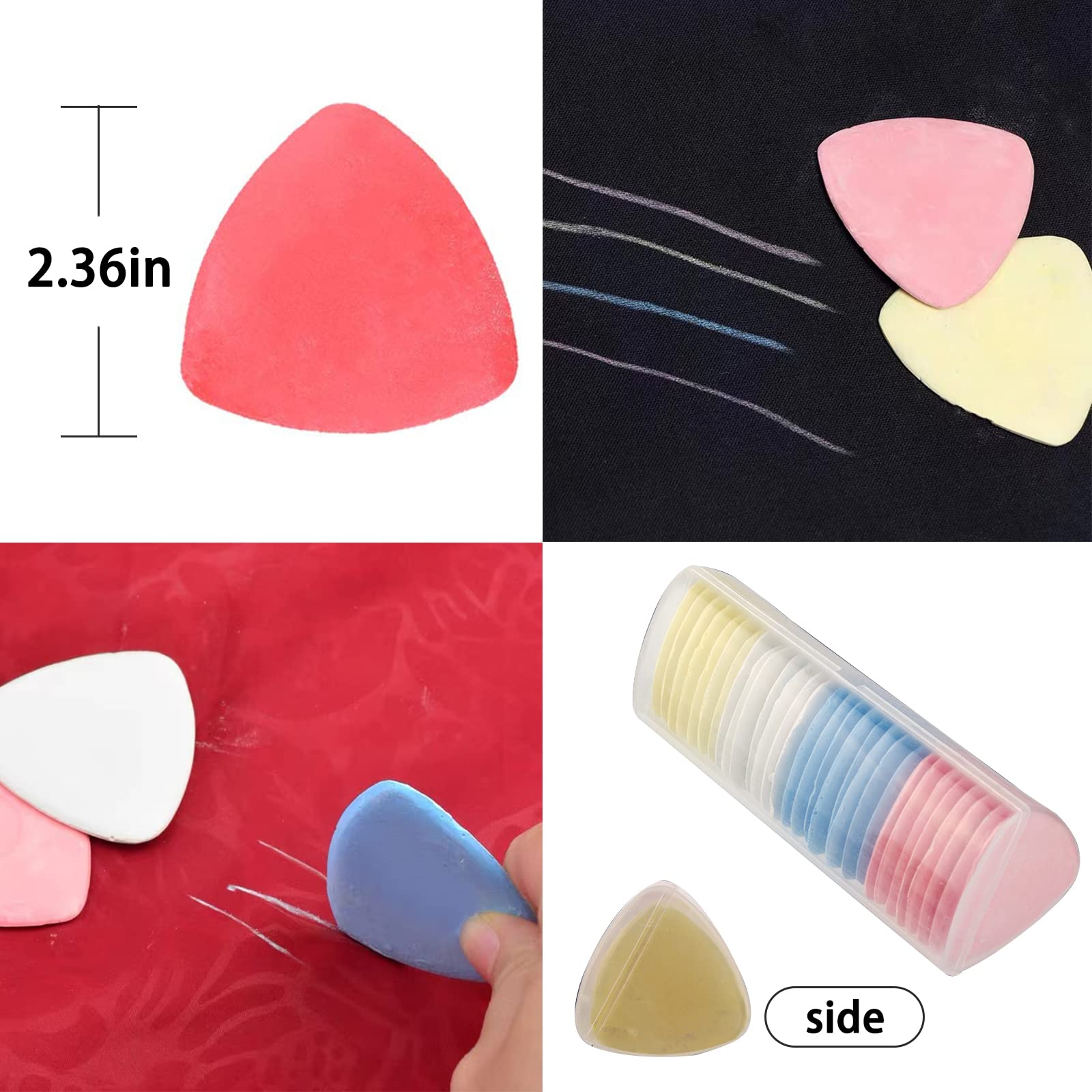 30Pcs Professional Tailor Chalk Set - Triangle Sewing Fabric Chalk & Markers for Quilting, Dressmaking & DIY Crafts - Perfect for Fabric Marking, Pattern Tracing & Sewing Projects