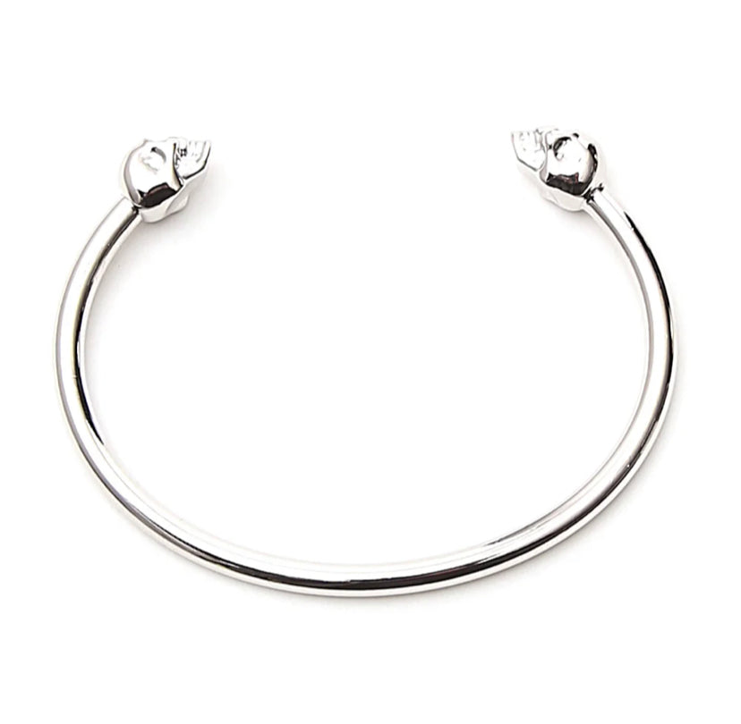 Alexander McQueen Twins Skull Bracelet - Gothic Punk Jewelry for Women & Men - Perfect for Parties, Concerts & Everyday Fashion