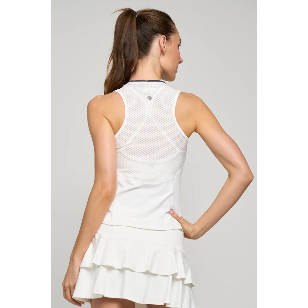 Lija Women's Be Your Best Victory Tank Top - White | Workout & Yoga Essential | Perfect for Gym, Running & Active Lifestyle