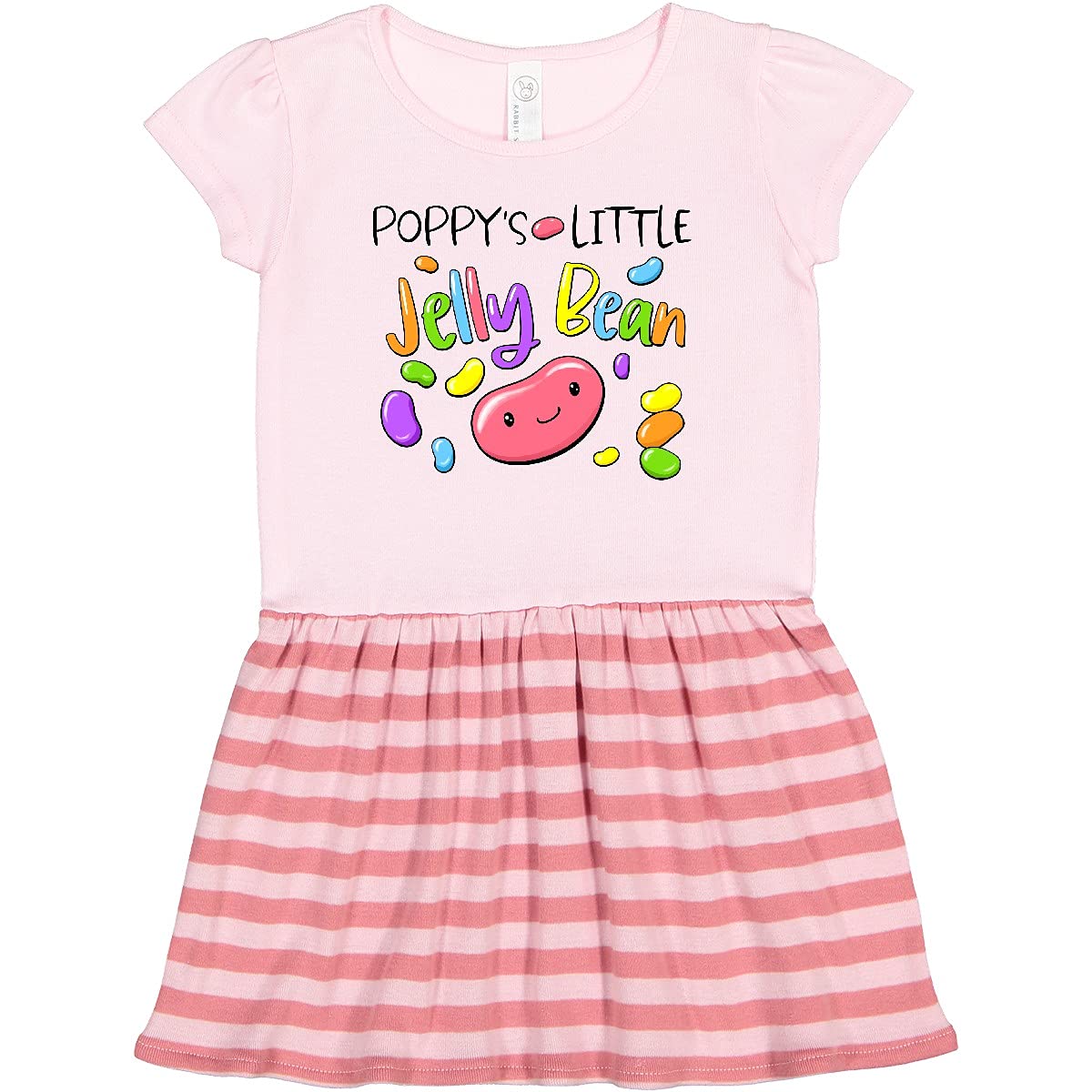 Inktastic Poppy's Little Jellybean Cute Easter Candy Toddler Dress - Adorable Spring Outfit for Baby Girls, Easter Photo Shoot & Holiday Celebrations