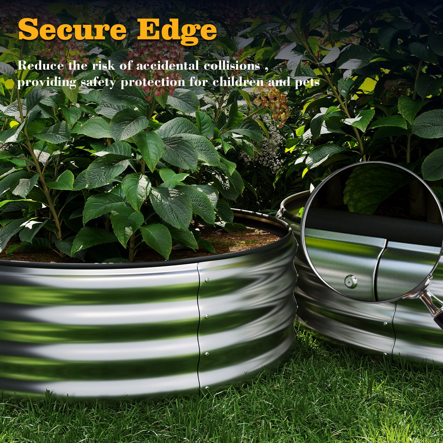 Galvanized Metal Raised Garden Bed Kit - 2x2x1ft Round Planter for Outdoor Gardening, Flowers & Plants | Durable Metal Fire Pit Ring for Patio, Yard & Backyard Decor
